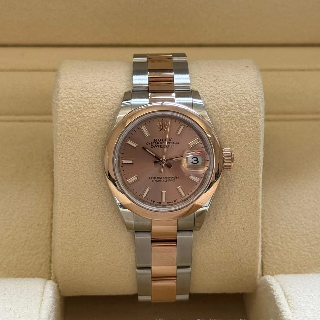 RLX Lady-Datejust 28mm  279161 Rose Stick Dial, Two Tone Stainless Steel & 18K Rose Gold Oyster Bracelet Women's Watch