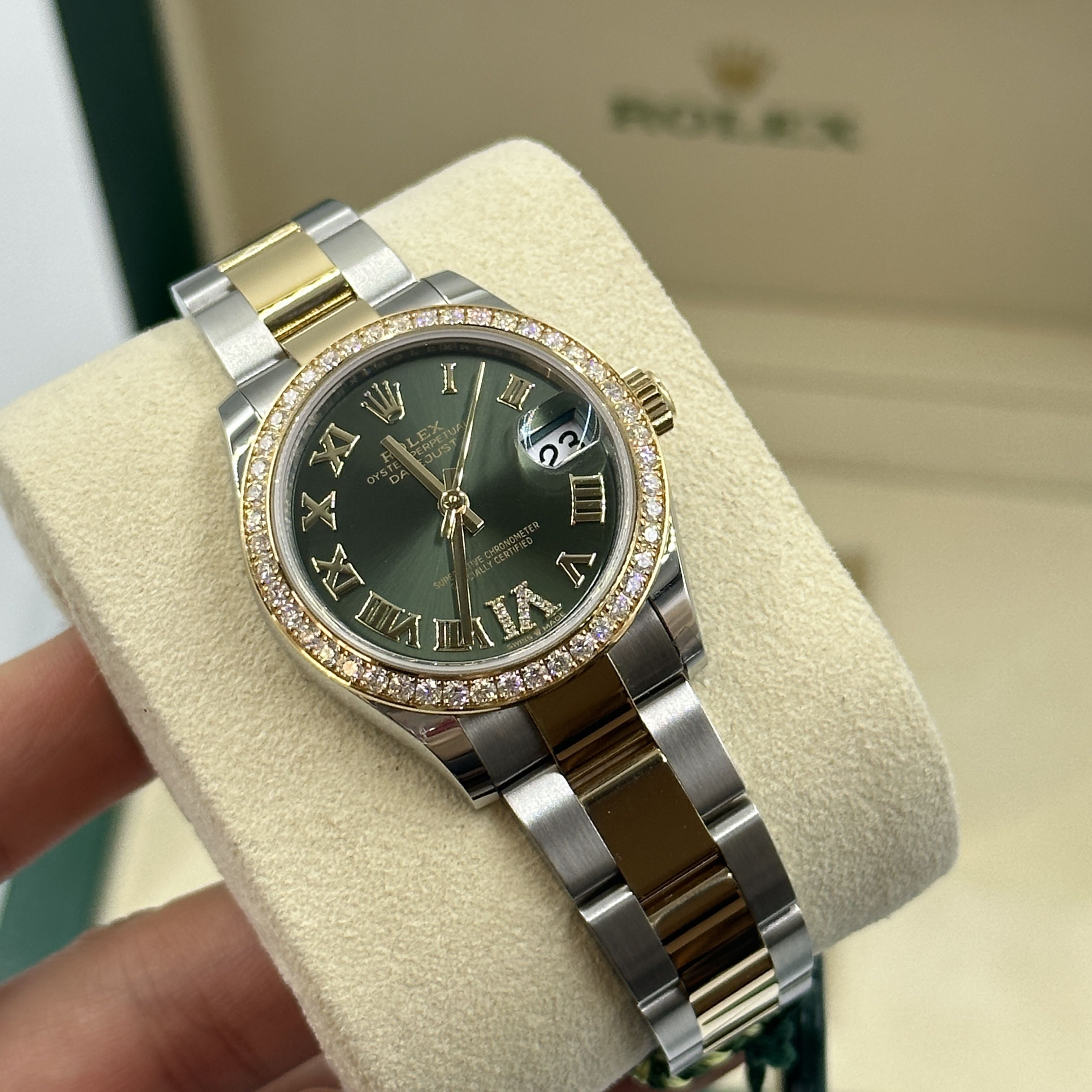 RLX Datejust m278383RBR-0015/0016 31mm Olive Green Dial Oyster Bracelet