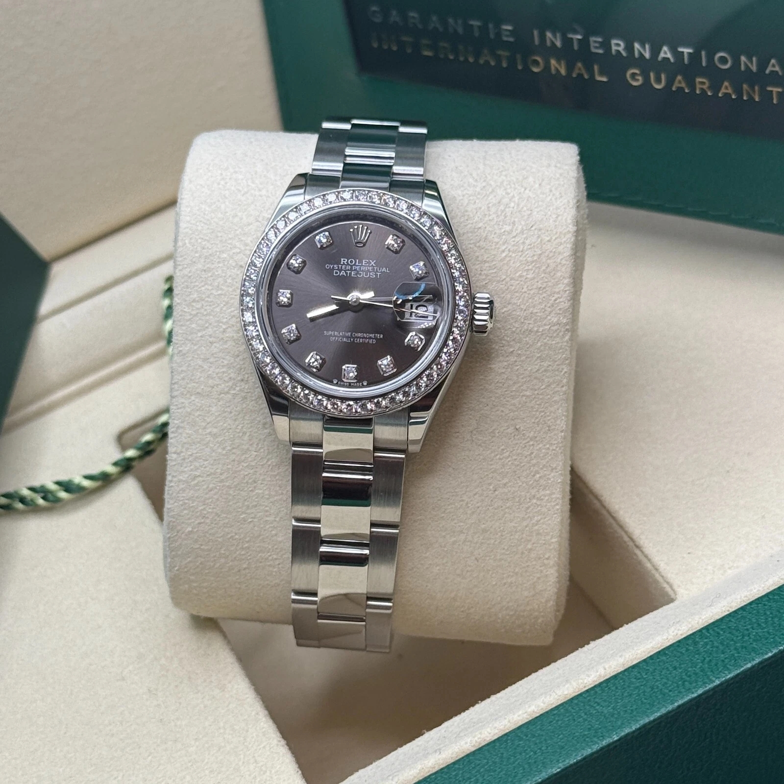 RLX Lady-Datejust 28mm 279384RBR Dark Gray set with Diamonds