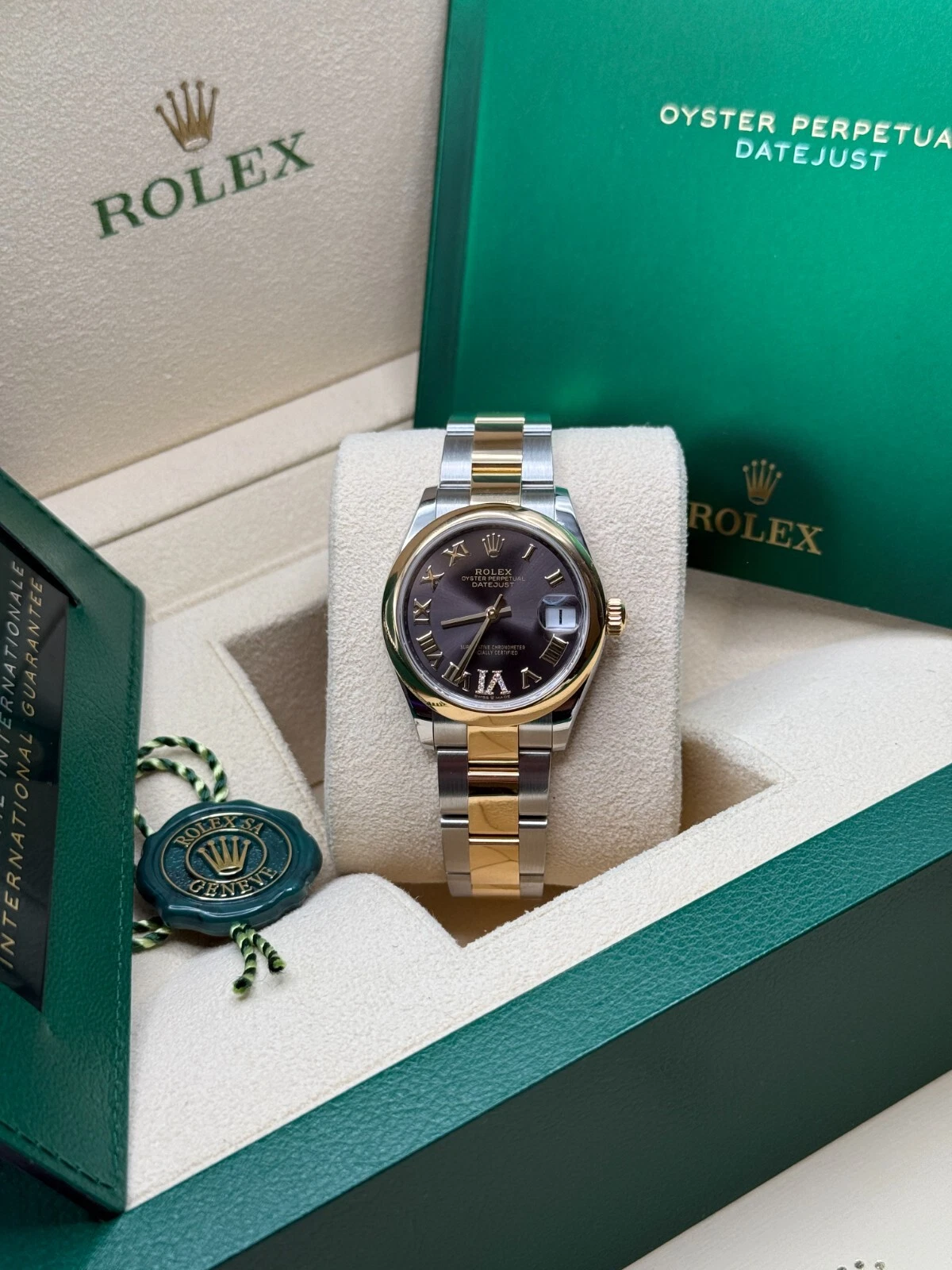 RLX Datejust m278243-0013/0014  31mm Dark Grey Dial Yellow Rolesor Oyster Watch