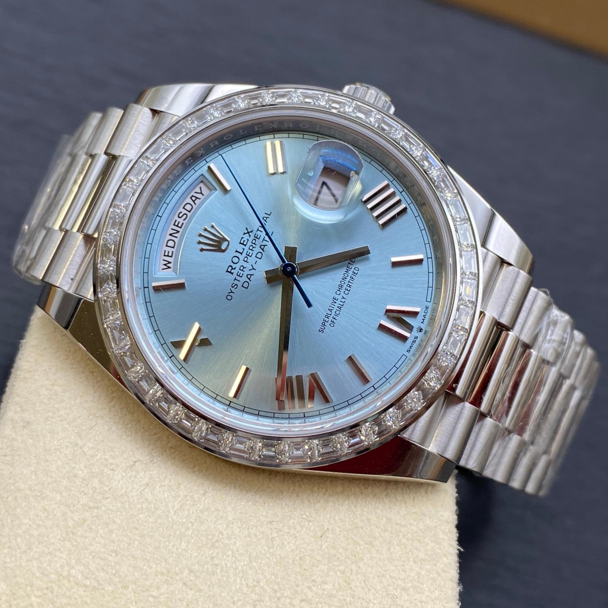 RLX Day-Date 40mm 228396TBR-0030 Ice Blue Roman Dial