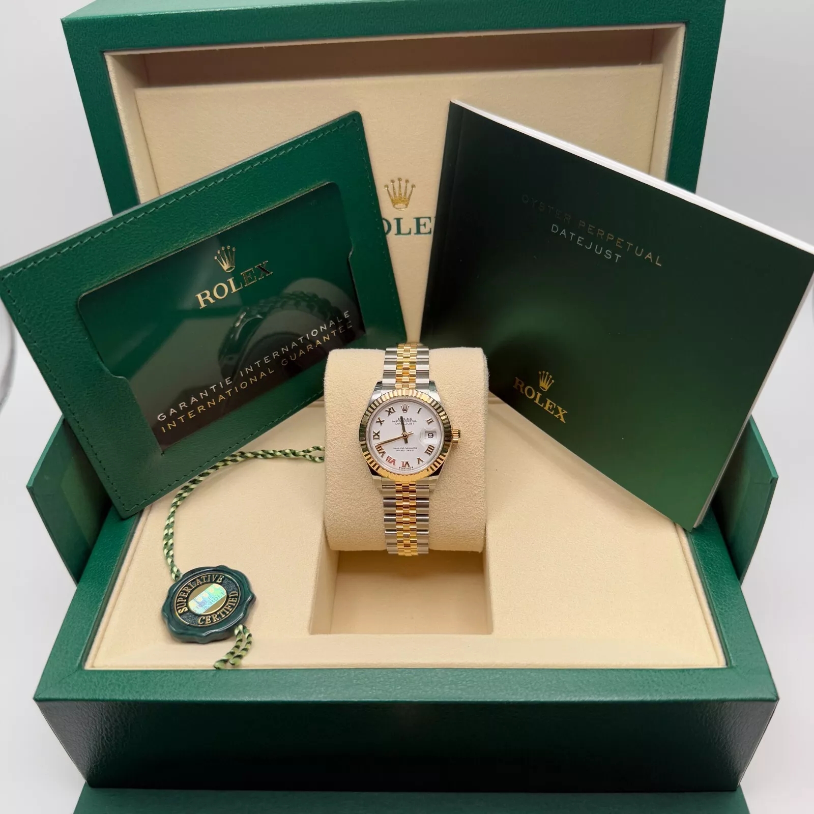 RLX Lady-Datejust 28mm 279173 White Roman Dial Oyster Bracele