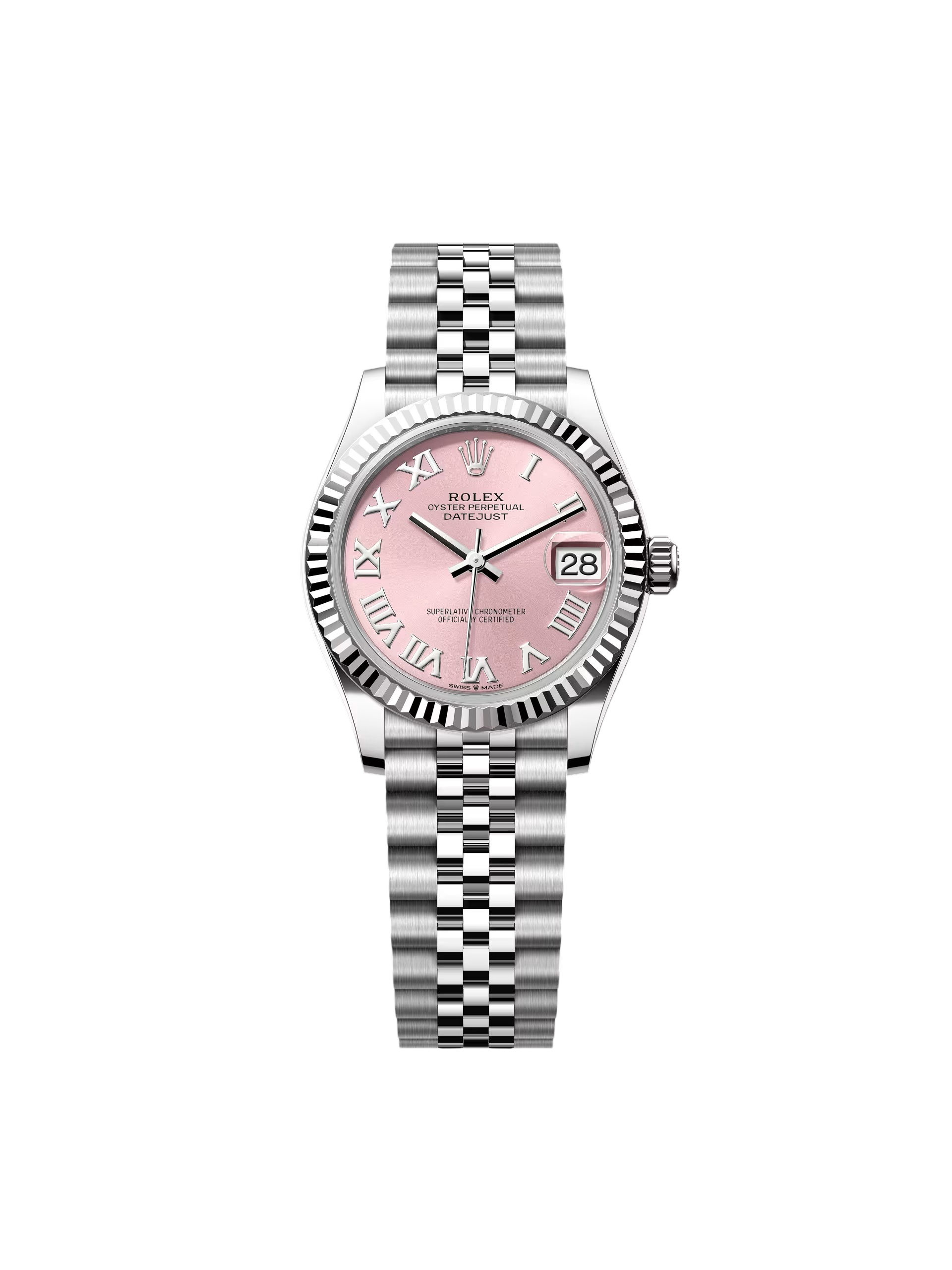RLX Datejust m278274-0019/0020 Pink 31mm Dial Oyster Watch