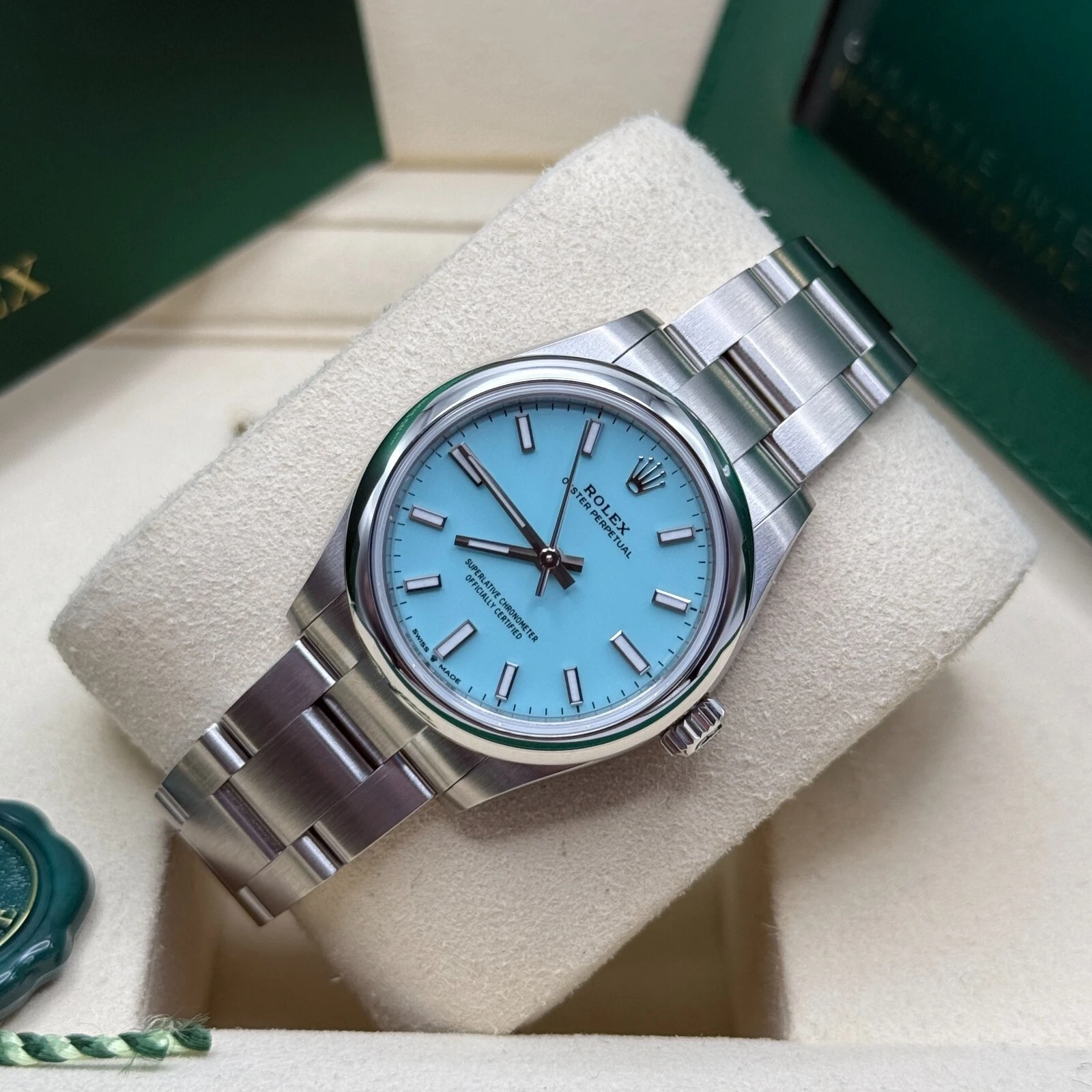 RLX Oyster Perpetual 31mm 277200-0007 Turquoise Dial Oyster Bracelet Watch