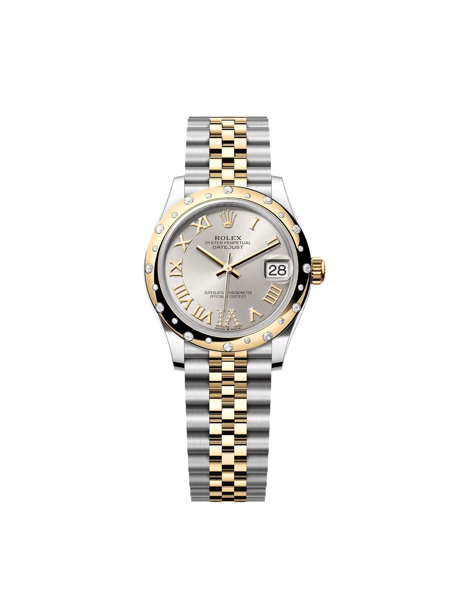 RLX Datejust m278343-0003/0004 Silver Dial Yellow Rolesor Oyster Watch