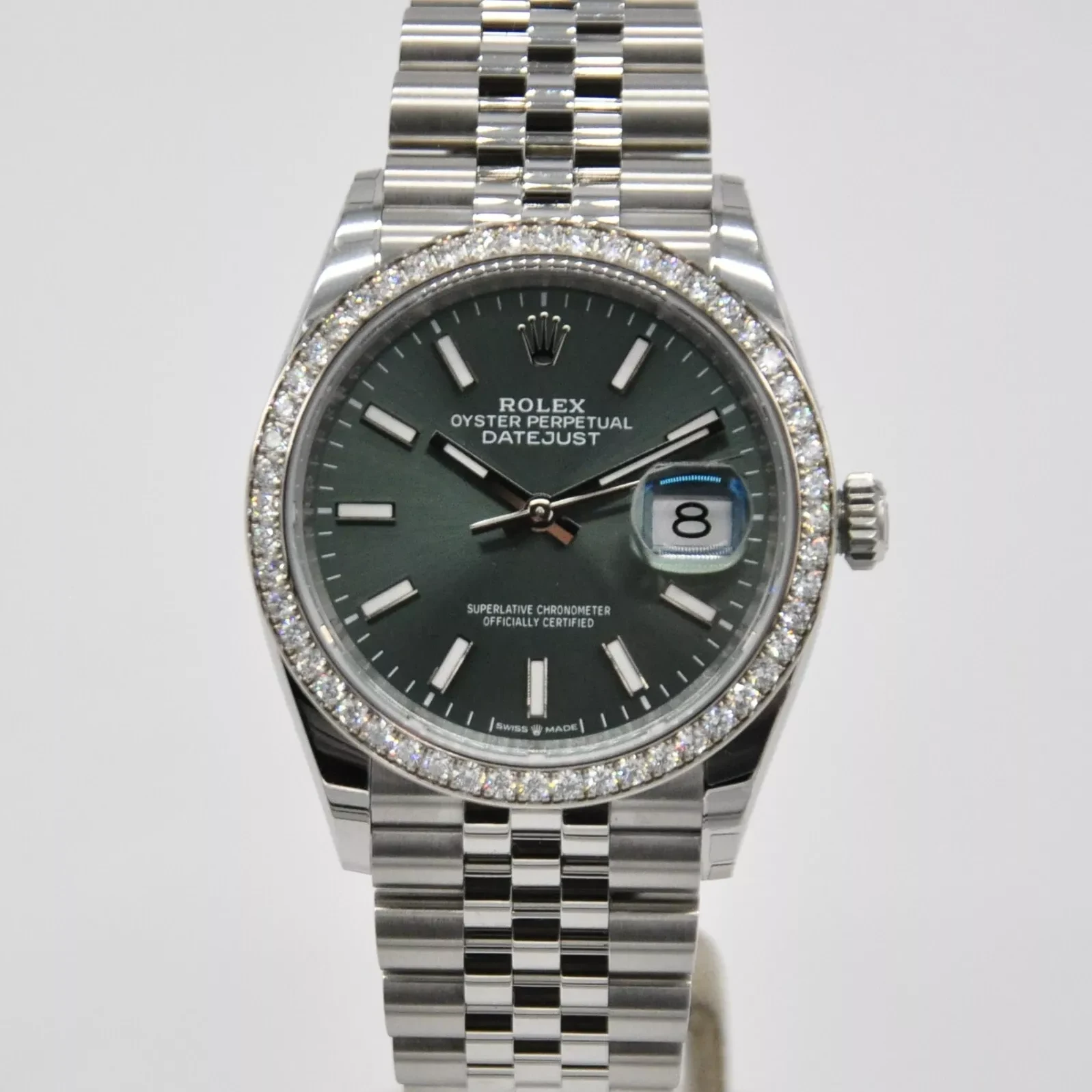 RLX  Datejust 36mm 126284 Green Dial Jubilee Bracelet