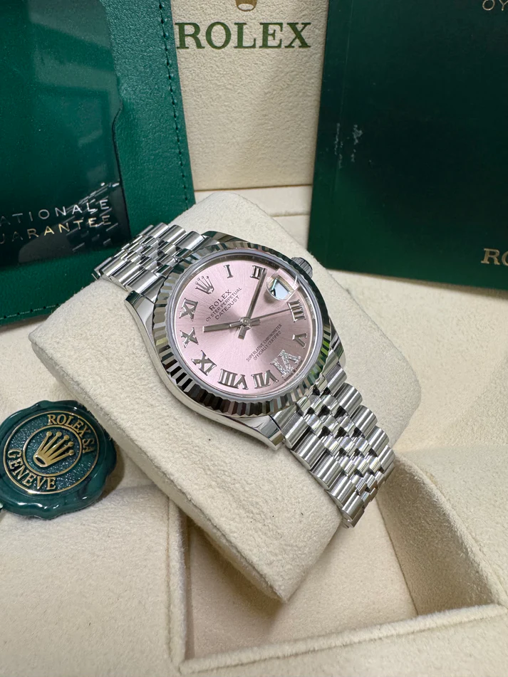 RLX Datejust m278274-0023/0024 Pink 31mm Dial Oyster Watch