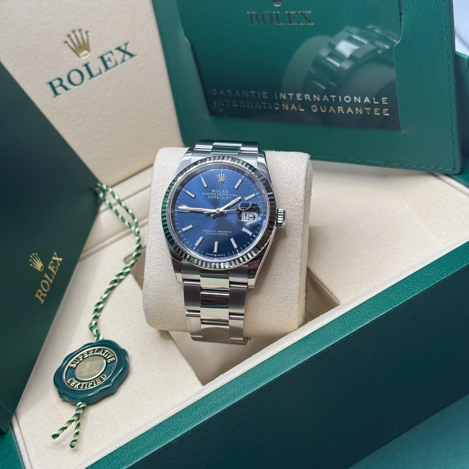 RLX  Datejust 36mm 126234 Blue Index Dial 36mm Oyster Stainless Steel