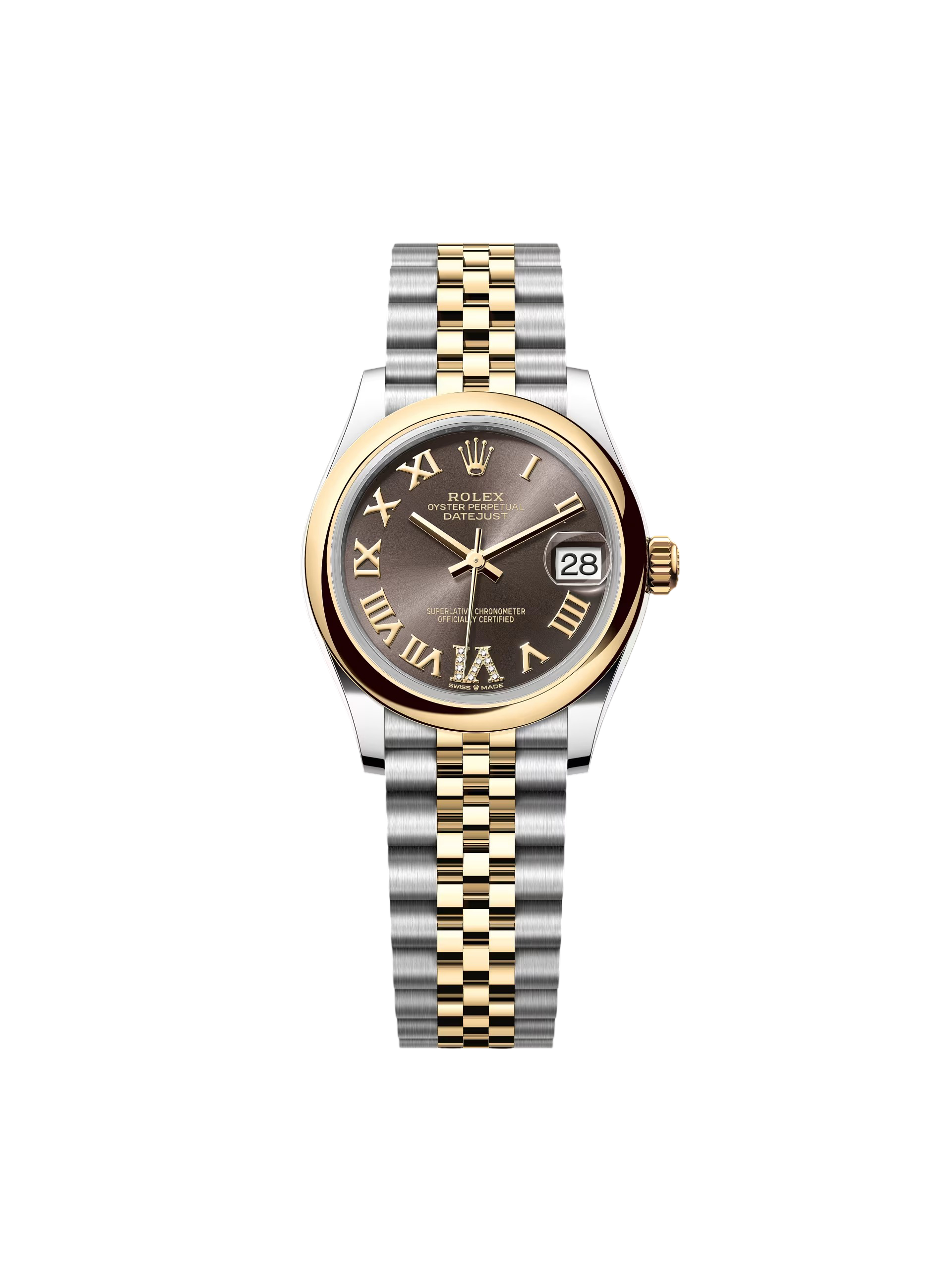 RLX Datejust m278243-0013/0014  31mm Dark Grey Dial Yellow Rolesor Oyster Watch