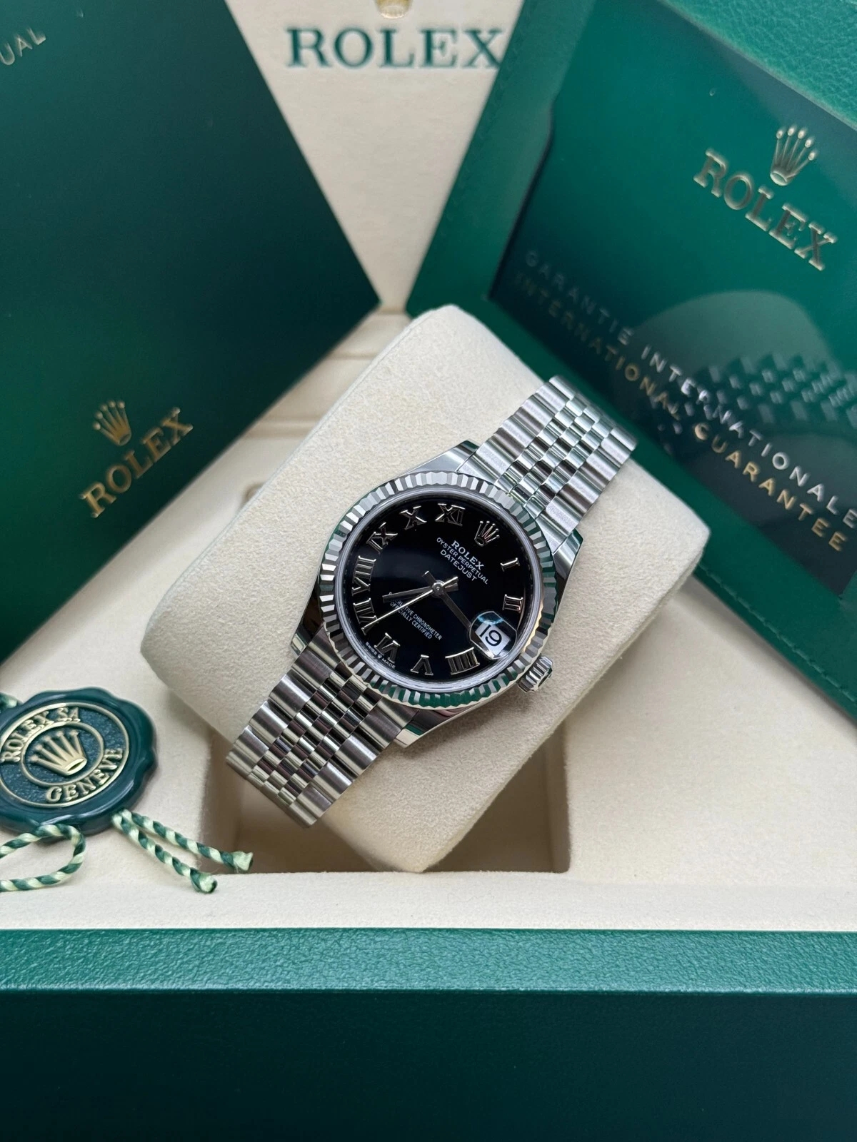 RLX Datejust m278274-0001/0002 Bright Black Dial 31mm Oyster Bracelet