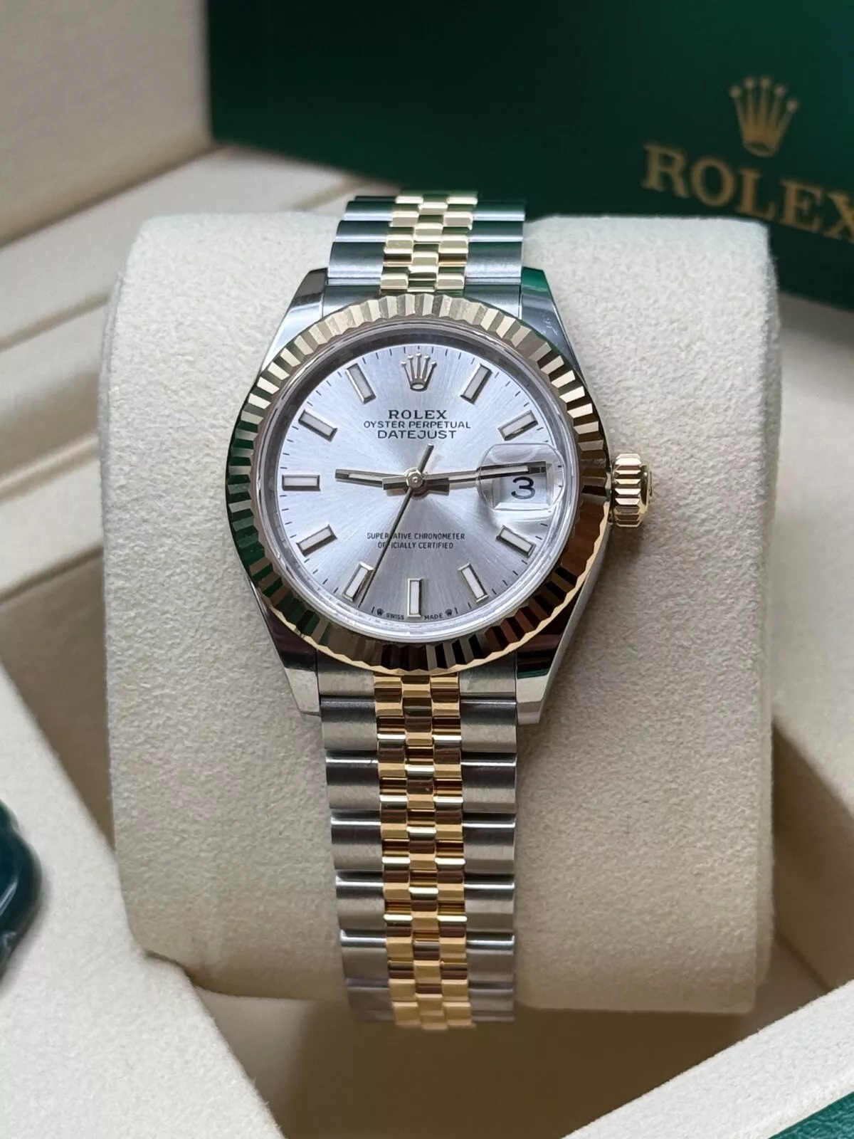 RLX Lady-Datejust 28mm 279173 Silver Index Dial Oyster Bracelet
