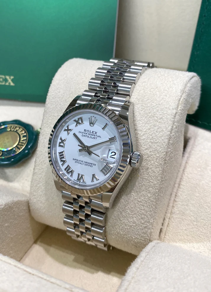 RLX Datejust m278274-0009/0010 White 31mm Dial Oyster Watch
