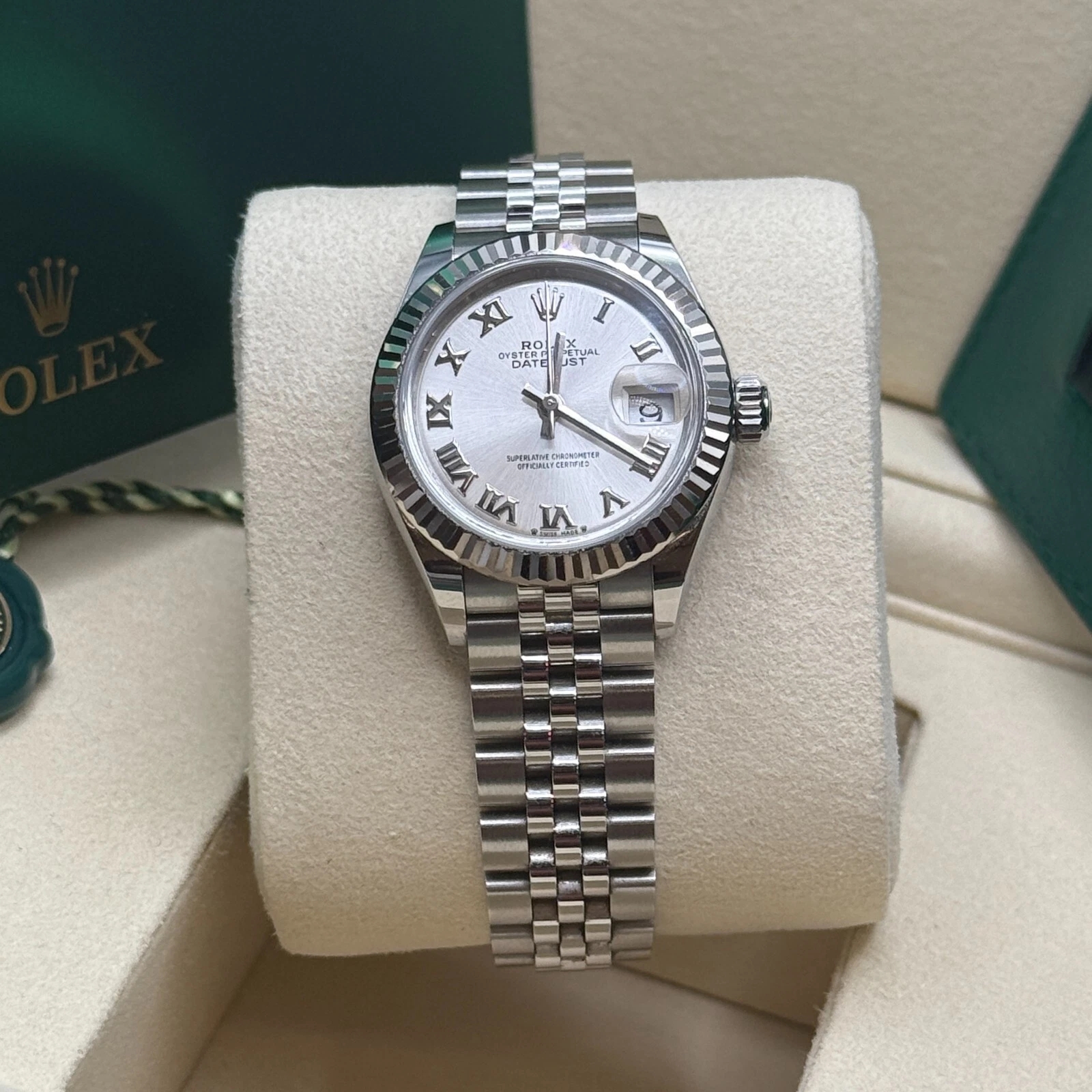 RLX Lady-Datejust 28mm 279174 Silver Roman Dial Oyster Bracelet