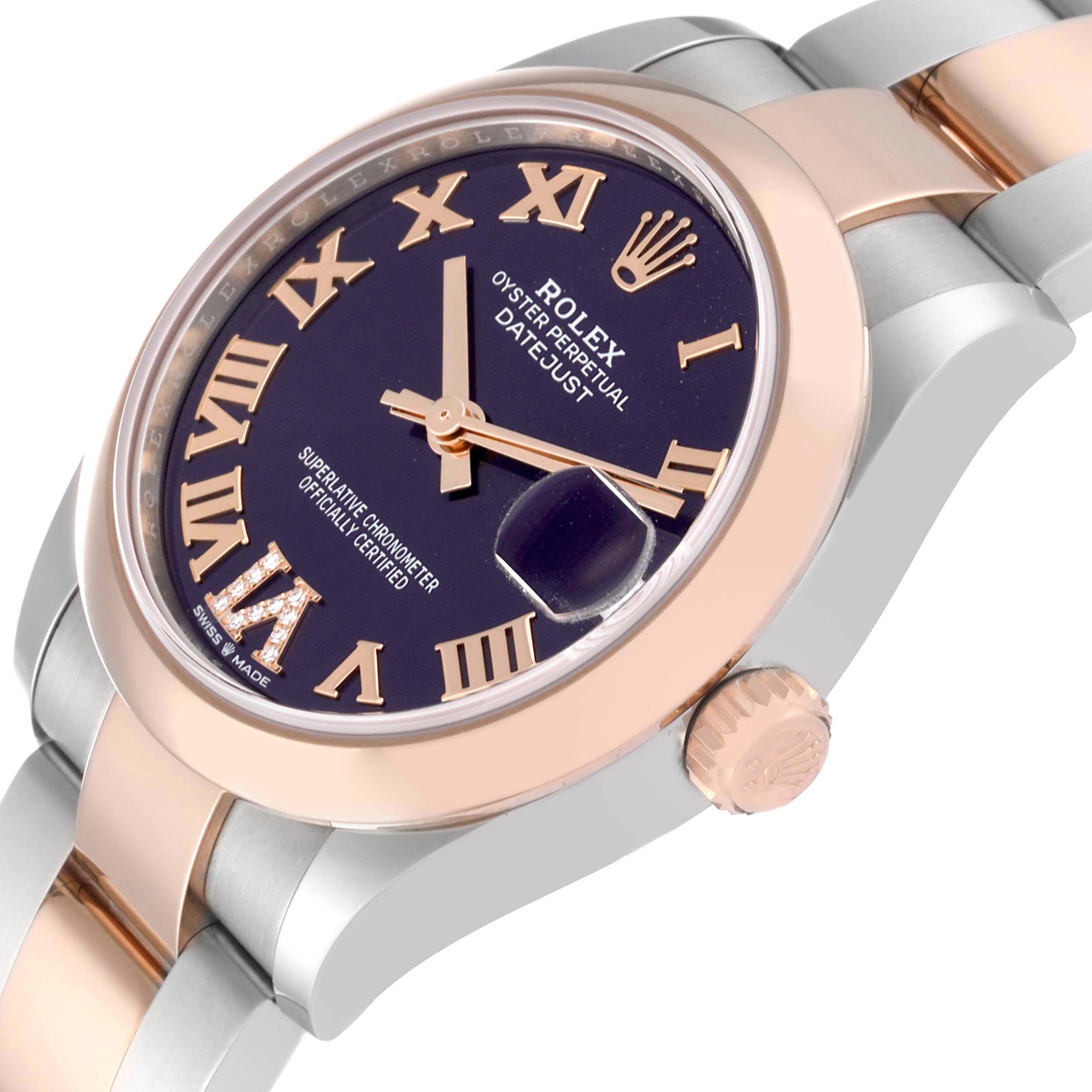 RLX Datejust m278241-0019/0020 Aubergine 31mm Dial Oyster Bracelet Watch