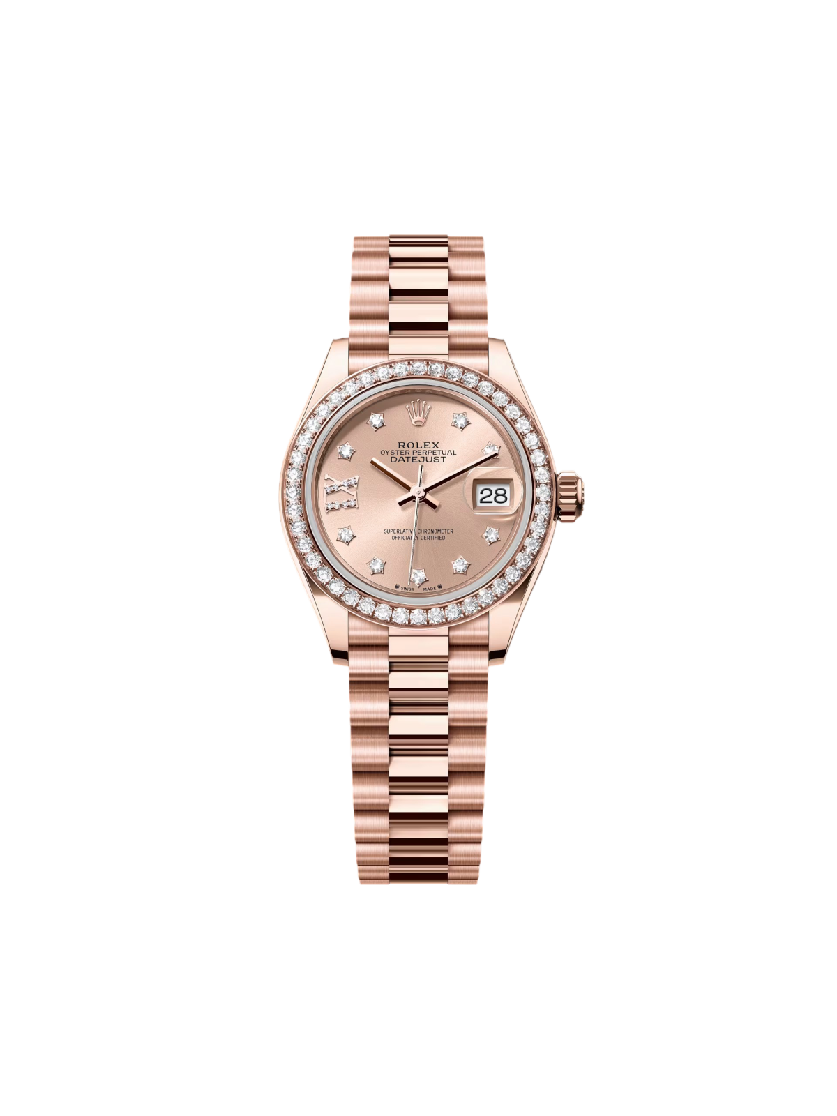 RLX  Lady-Datejust 28mm 279135RBR Rose Diamond Dial Jubilee Bracelet