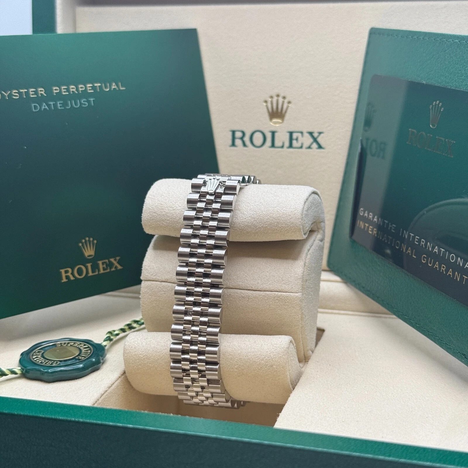 RLX Datejust m278344-0033/0034 Pink Dial 31mm Domed Diamond Oyster Watch