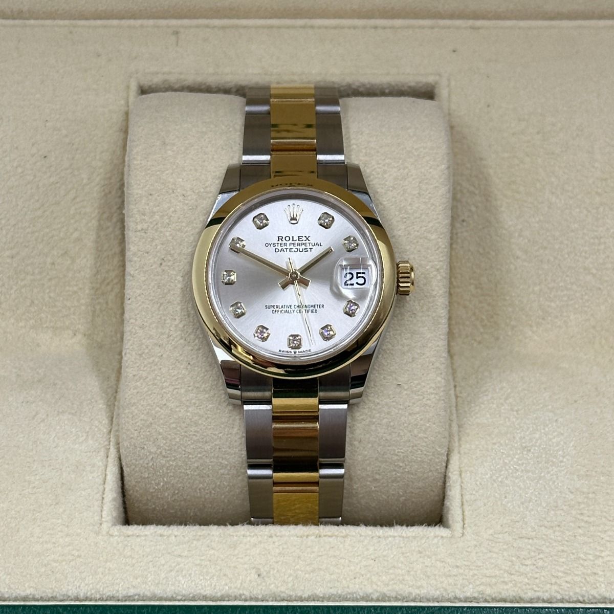 RLX Datejust m278243-0019/0020 31mm Silver Dial Yellow Rolesor Oyster Watch