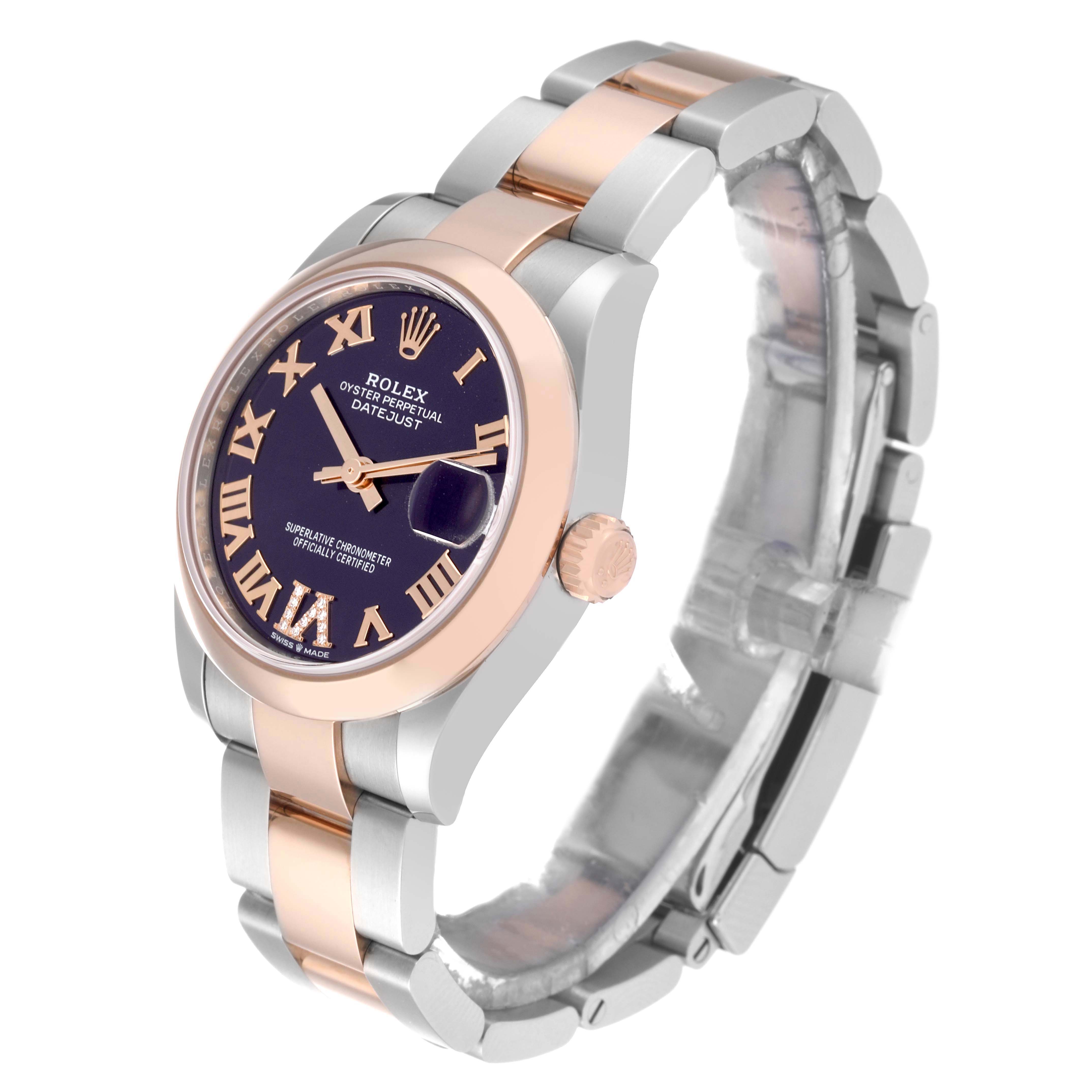 RLX Datejust m278241-0019/0020 Aubergine 31mm Dial Oyster Bracelet Watch