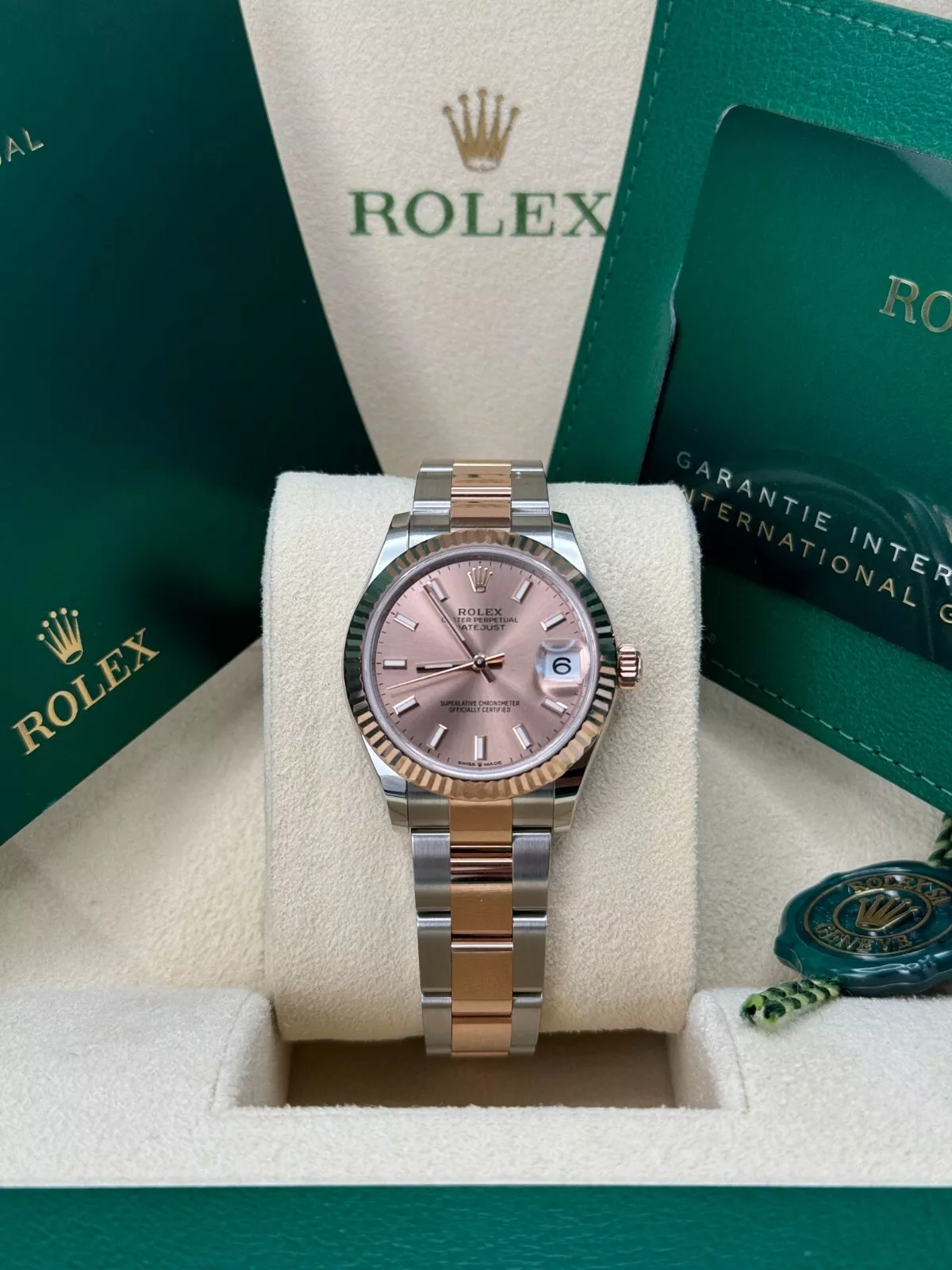 RLX Datejust m278271-0009/0010 Rose 31mm Dial Oyster Bracelet Watch