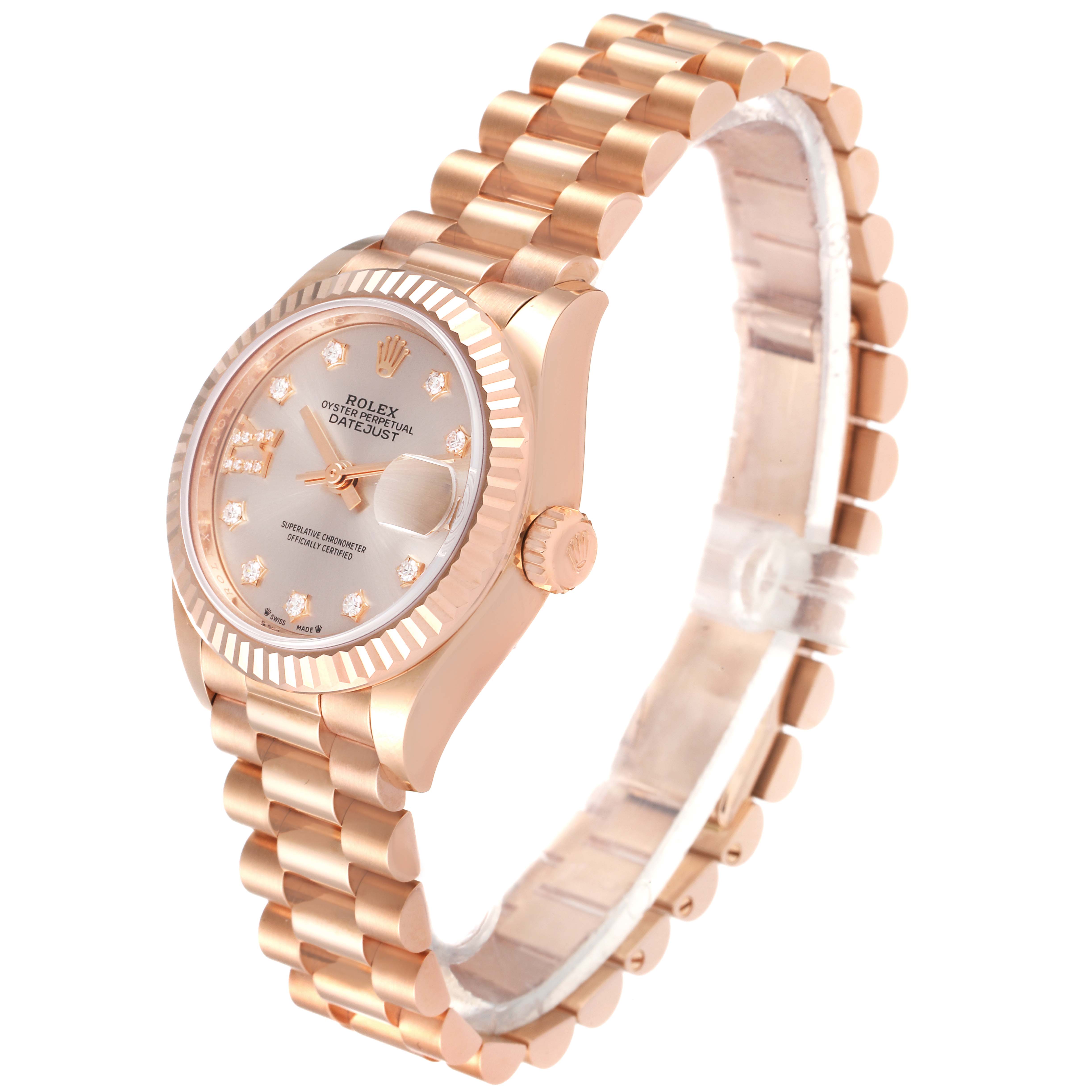 RLX Lady-Datejust 28mm 279175 Rose Dial President Everose Gold