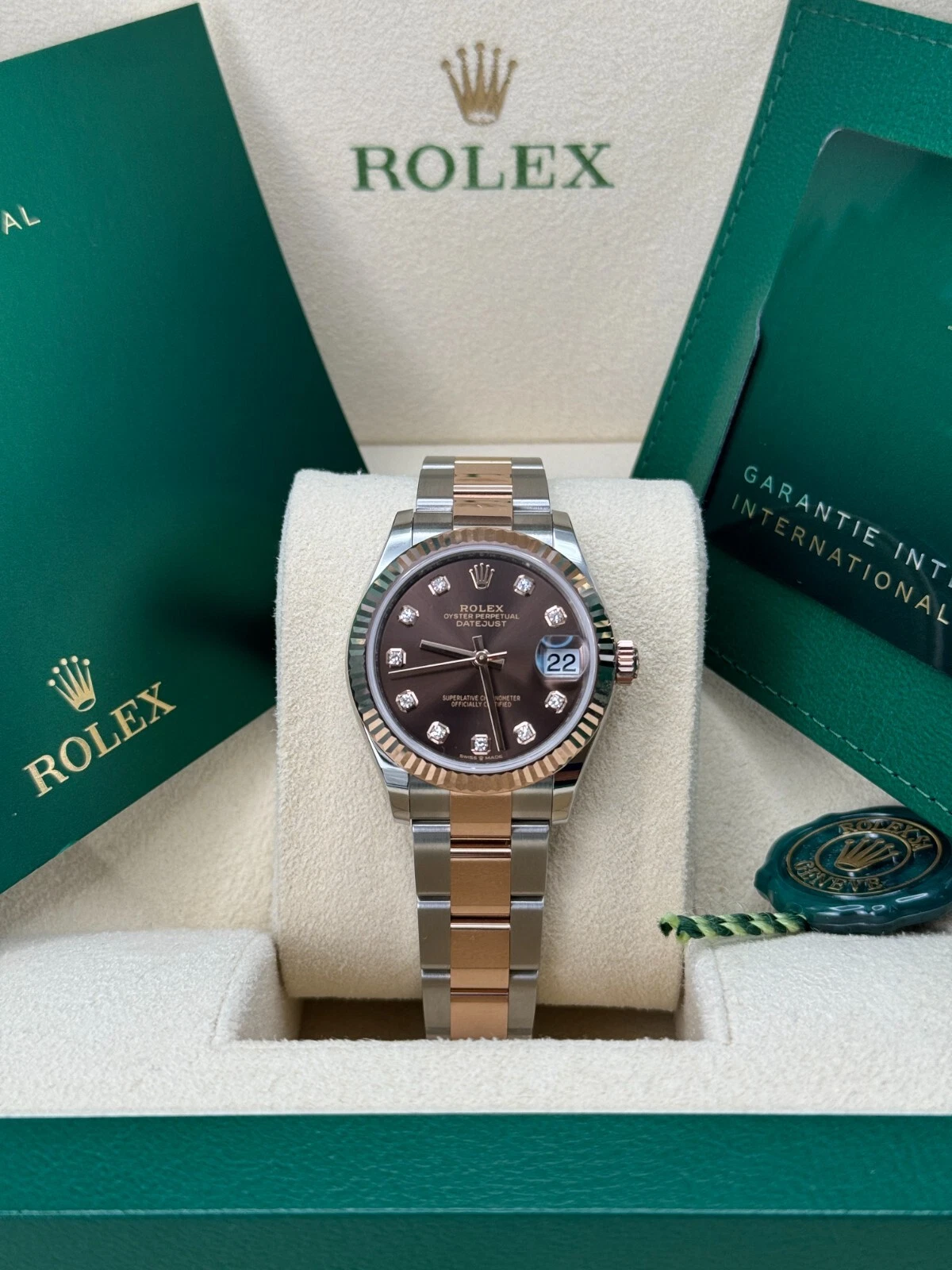 RLX Datejust m278271-0027/0028 Chocolate 31mm Dial Oyster Bracelet Watch