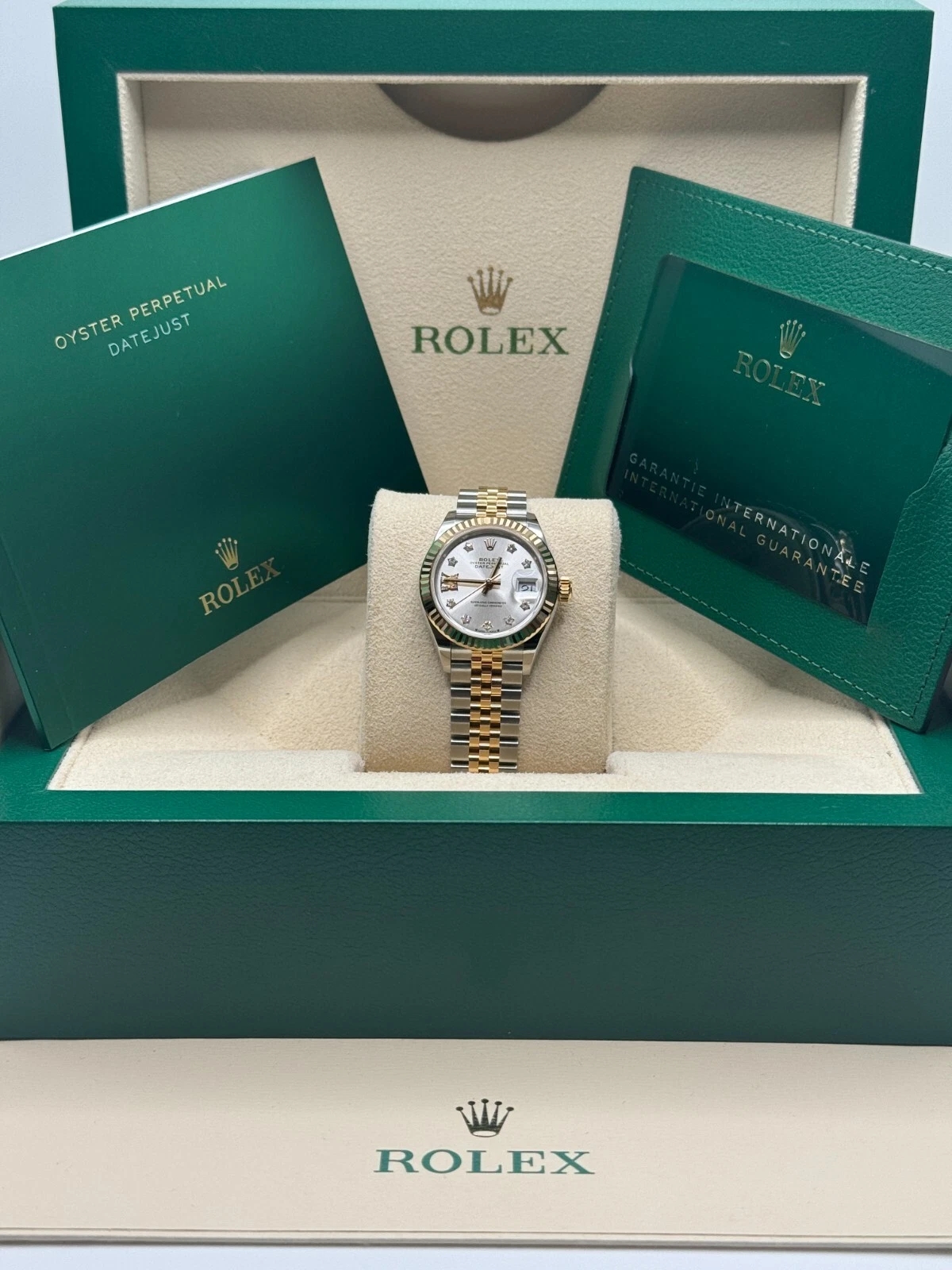 RLX Lady-Datejust 28mm 279173 Silver Diamond Dial Oyster Bracelet