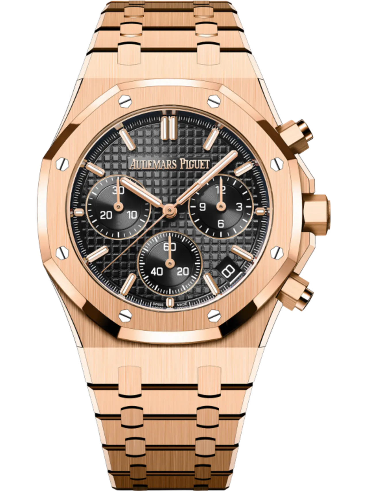 A&P ROYAL OAK Pink Gold Black Dial CHRONOGRAPH 41mm
