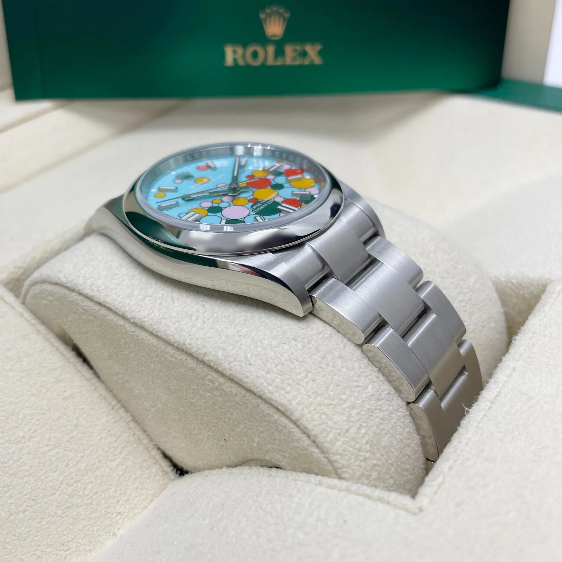 RLX Oyster Perpetual 36mm 126000-0009 Turquoise Celebration Dial Oyster Bracelet