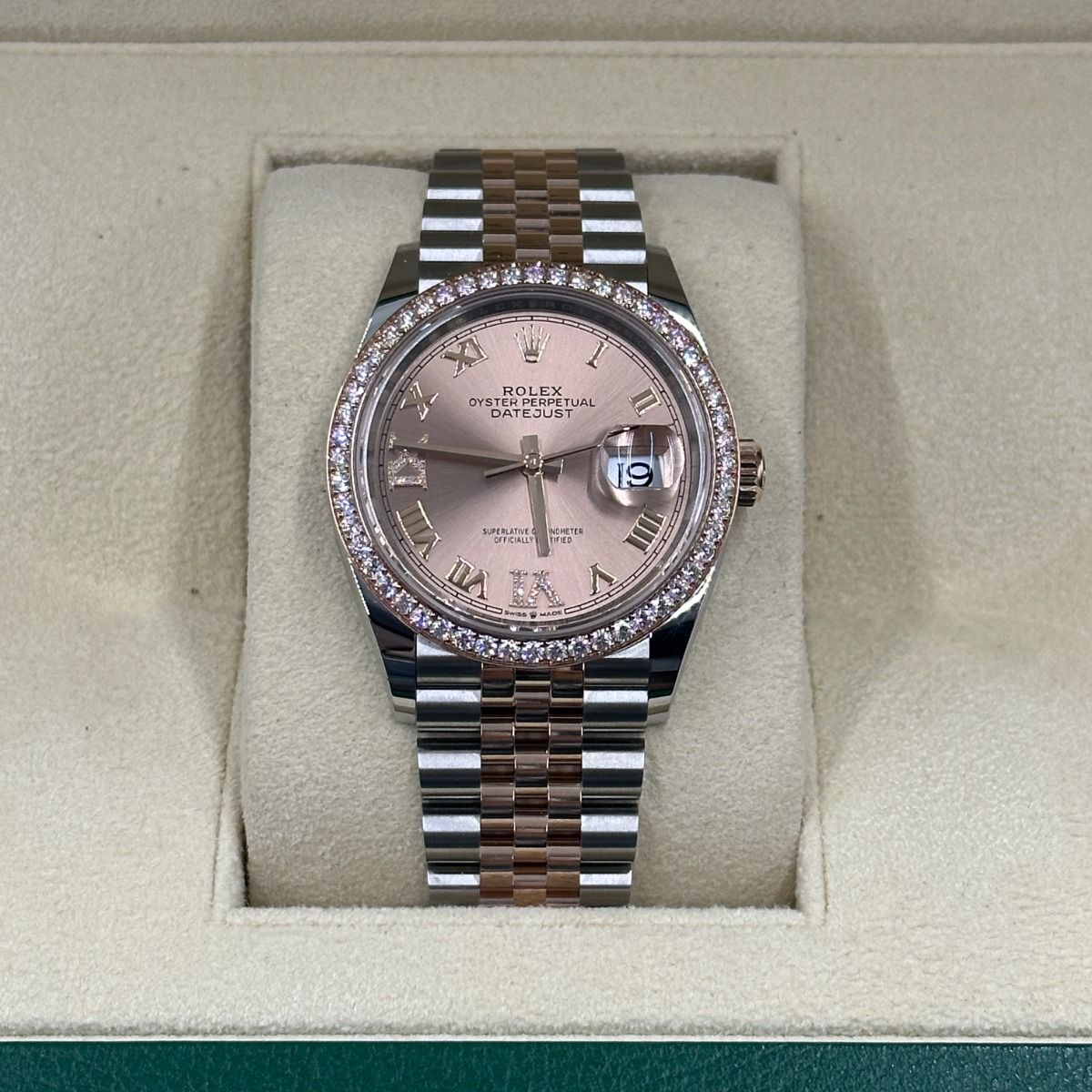 RLX  Datejust 36mm 126281 Rose Dial Oyster 36mm Bracelet