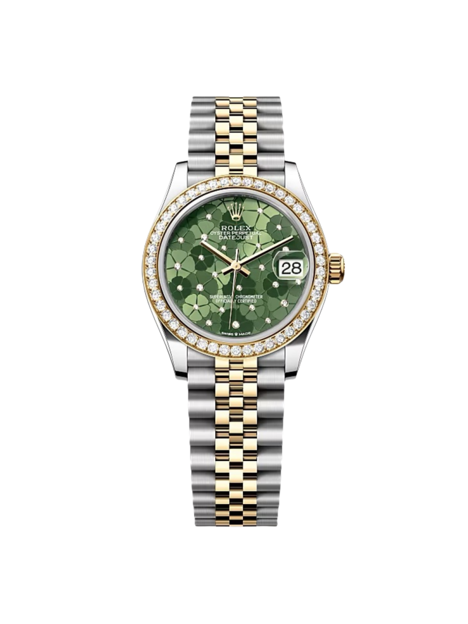 RLX Datejust m278383-0031/0032 31mm Green Floral Dial Oyster Bracelet
