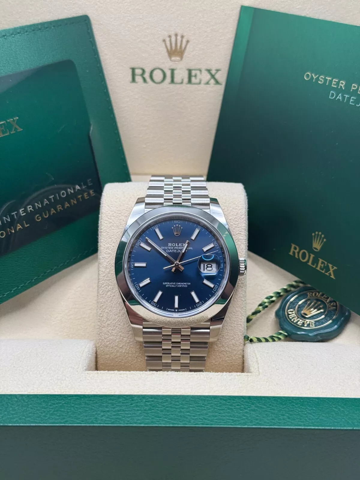 RLX  Datejust 41mm 126334 Blue Index Oyster Stainless Steel Men’s Watch