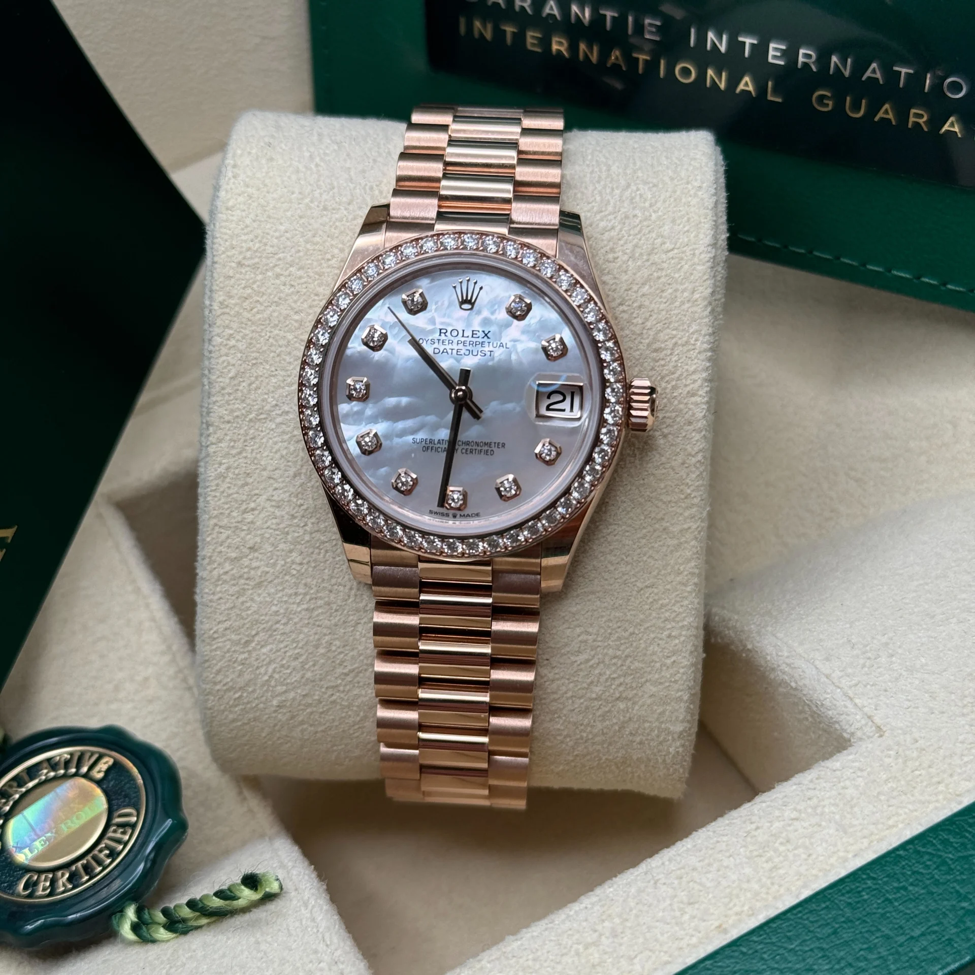 RLX Datejust m278285RBR-0005 Mother-of-Pearl 31mm Dial
