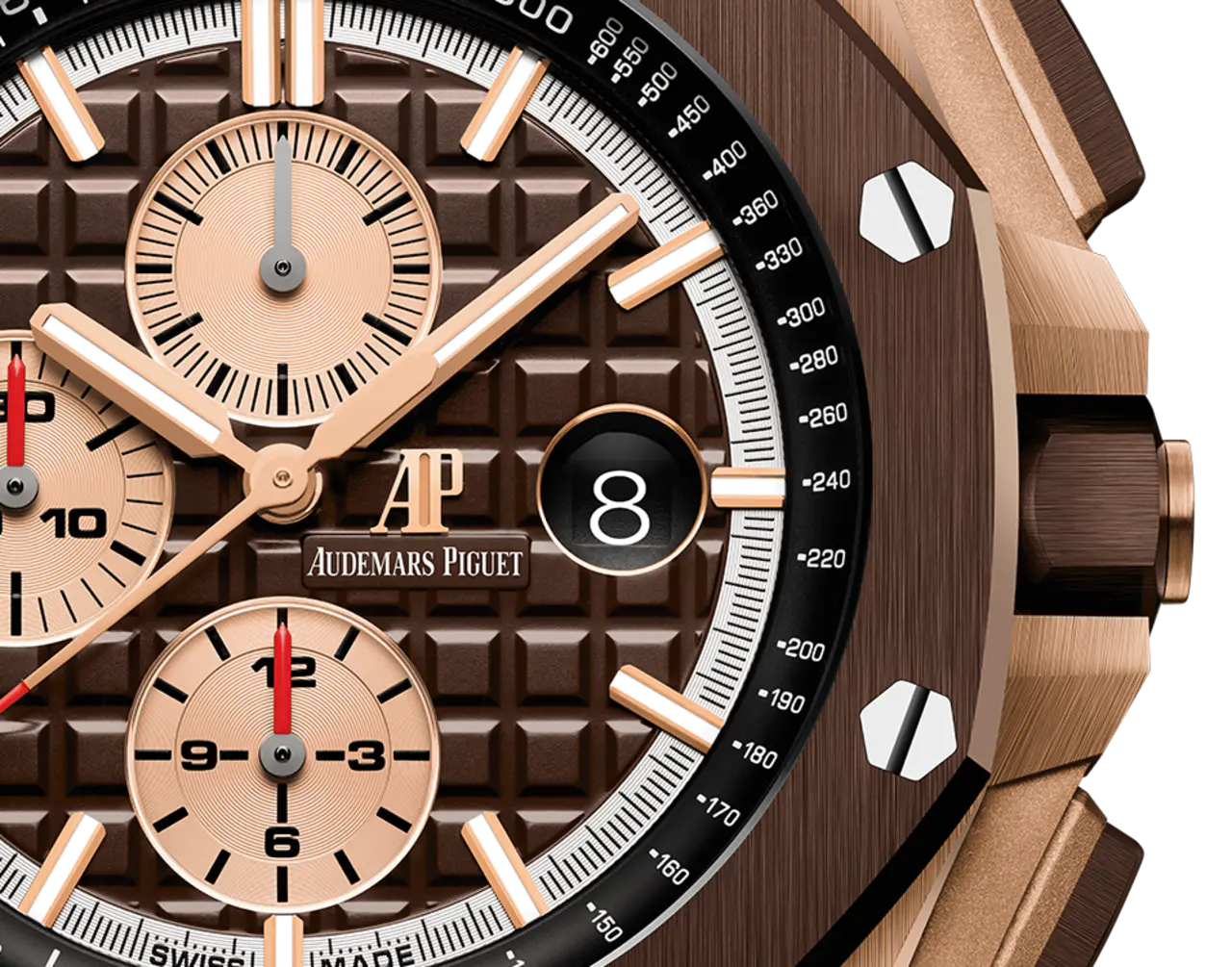 A&P OFFSHORE Pink Gold Brown Camouflage Dial CHRONOGRAPH 44mm