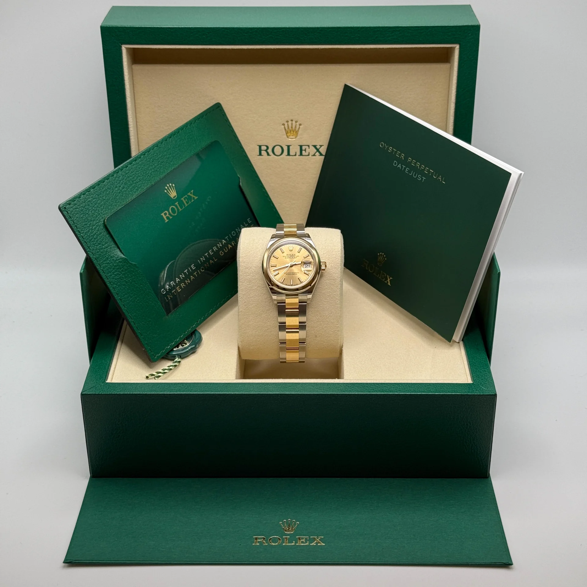 RLX Lady-Datejust 28mm  279163 Champagne Dial Oyster Bracelet