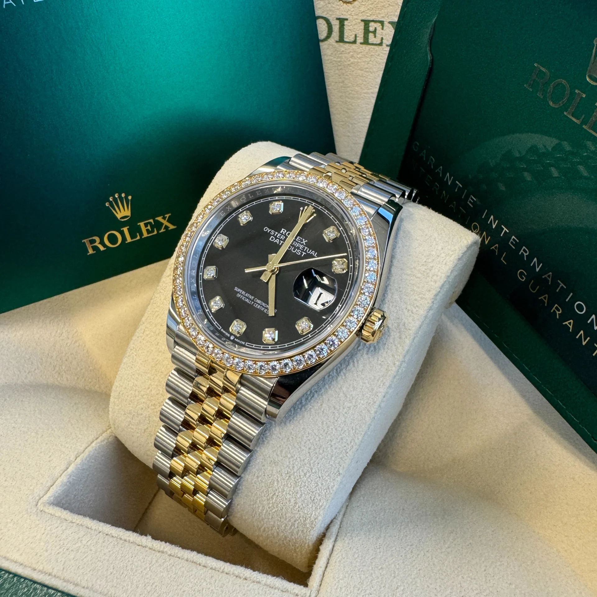 RLX  Datejust 36mm 126283 Bright Black Dial Oyster Bracelet Watch