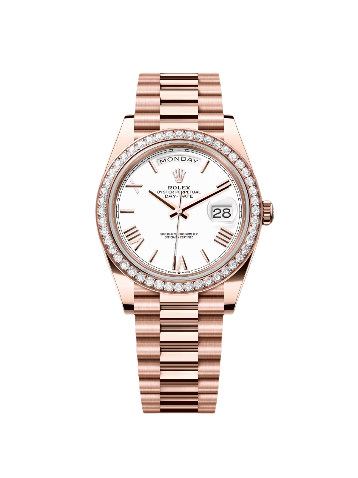 RLX  Day-Date White Roman Dial 228345rbr-0012