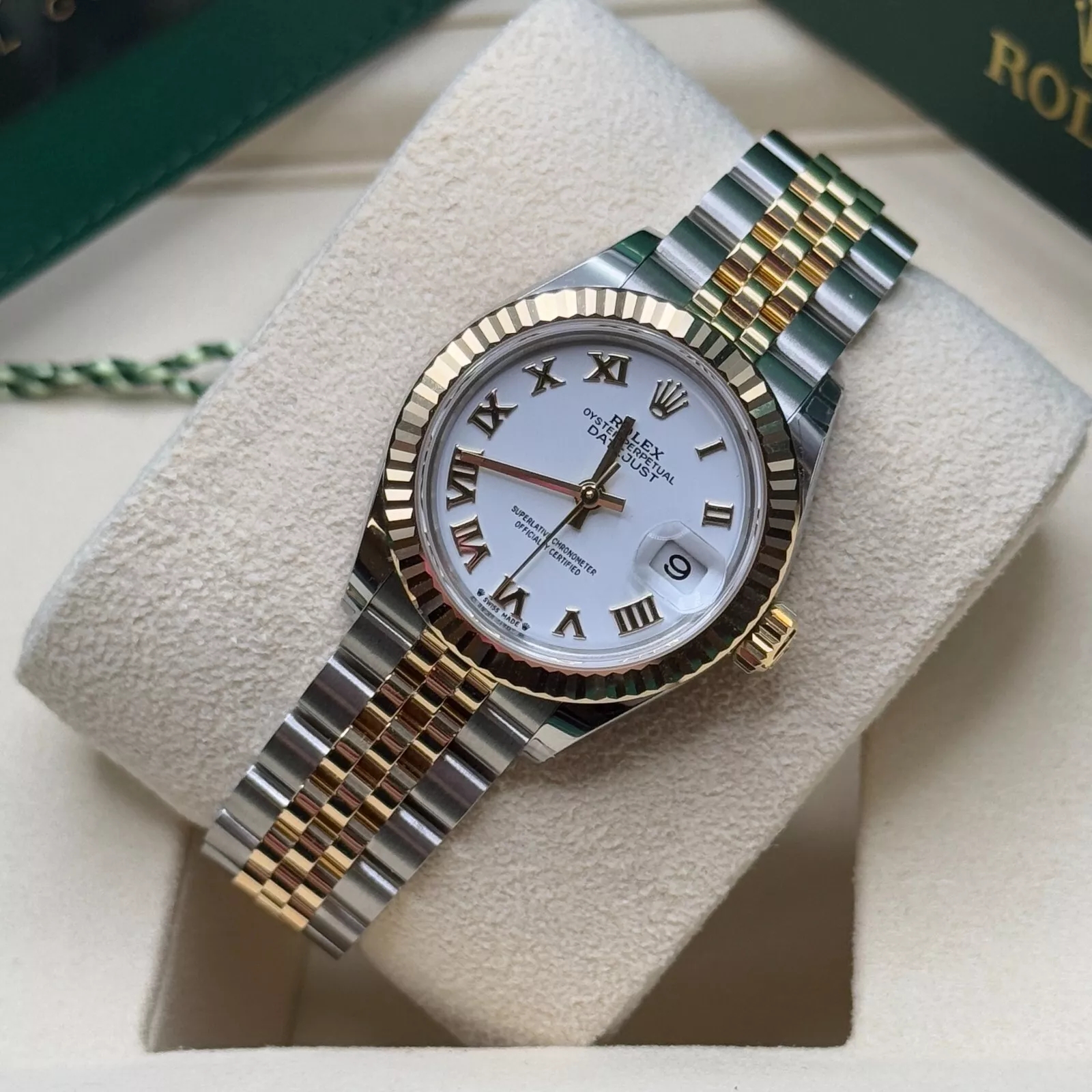 RLX Lady-Datejust 28mm 279173 White Roman Dial Oyster Bracele