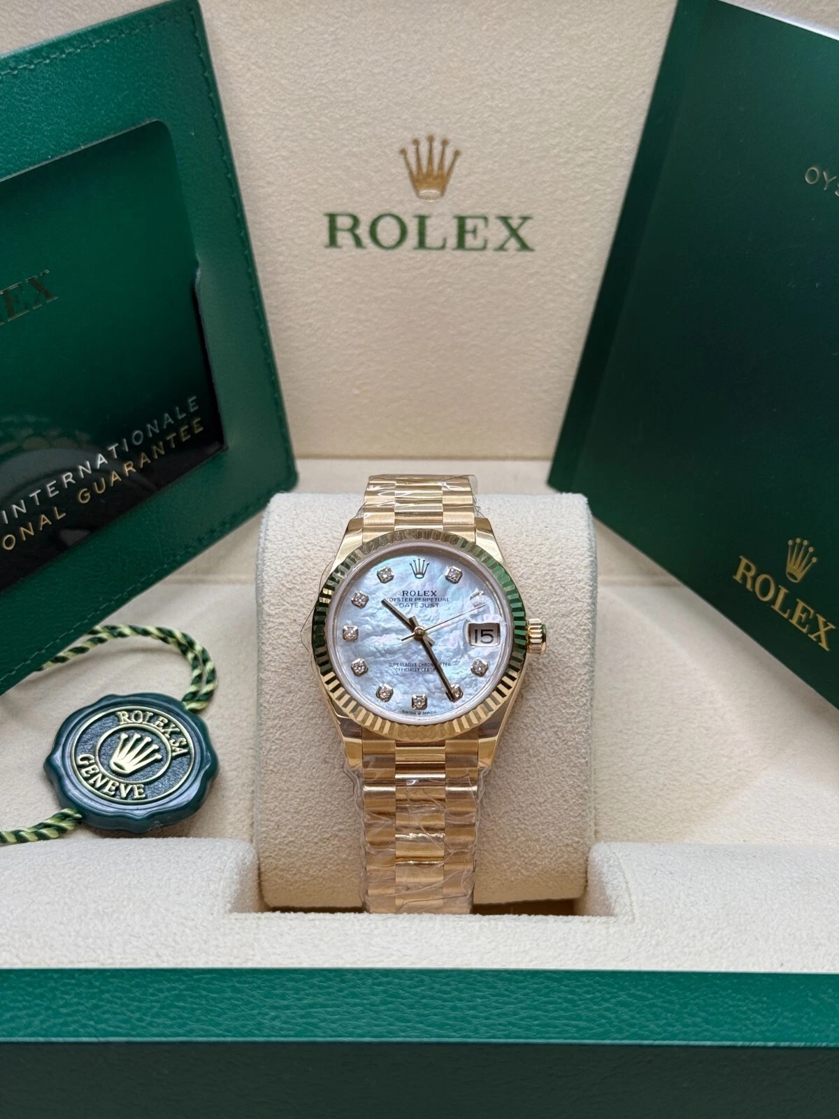 RLX Datejust m278278-0020 White 31mm Dial President Bracelet Watch
