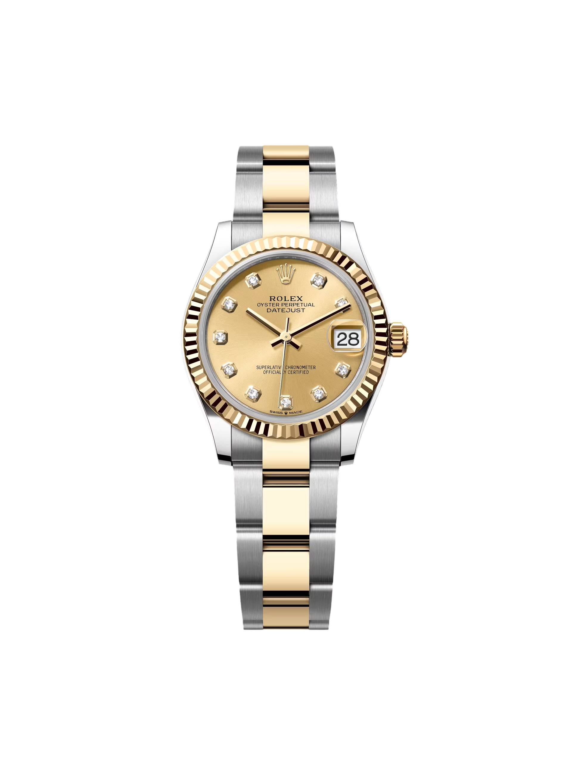 RLX Datejust m278273-0025/0026 31mm Champagne Dial Stainless Steel and Yellow Gold Oyster Watch