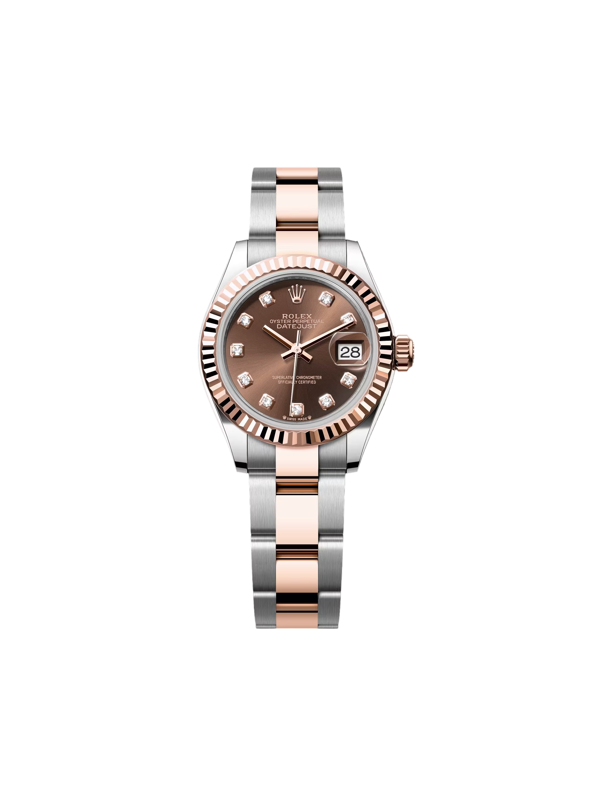 RLX Lady-Datejust 28mm 279171 Chocolate Diamond Oyster Stainless Steel and Rose Gold
