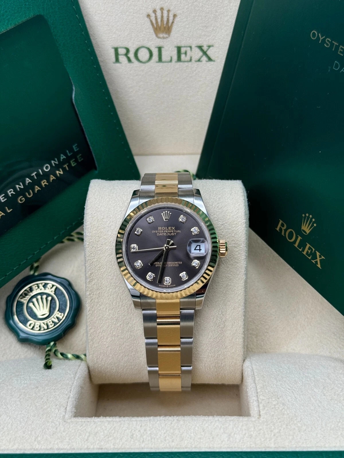 RLX Datejust m278273-0021/0022 31mm Dark Grey Dial Stainless Steel and Yellow Gold Oyster Watch