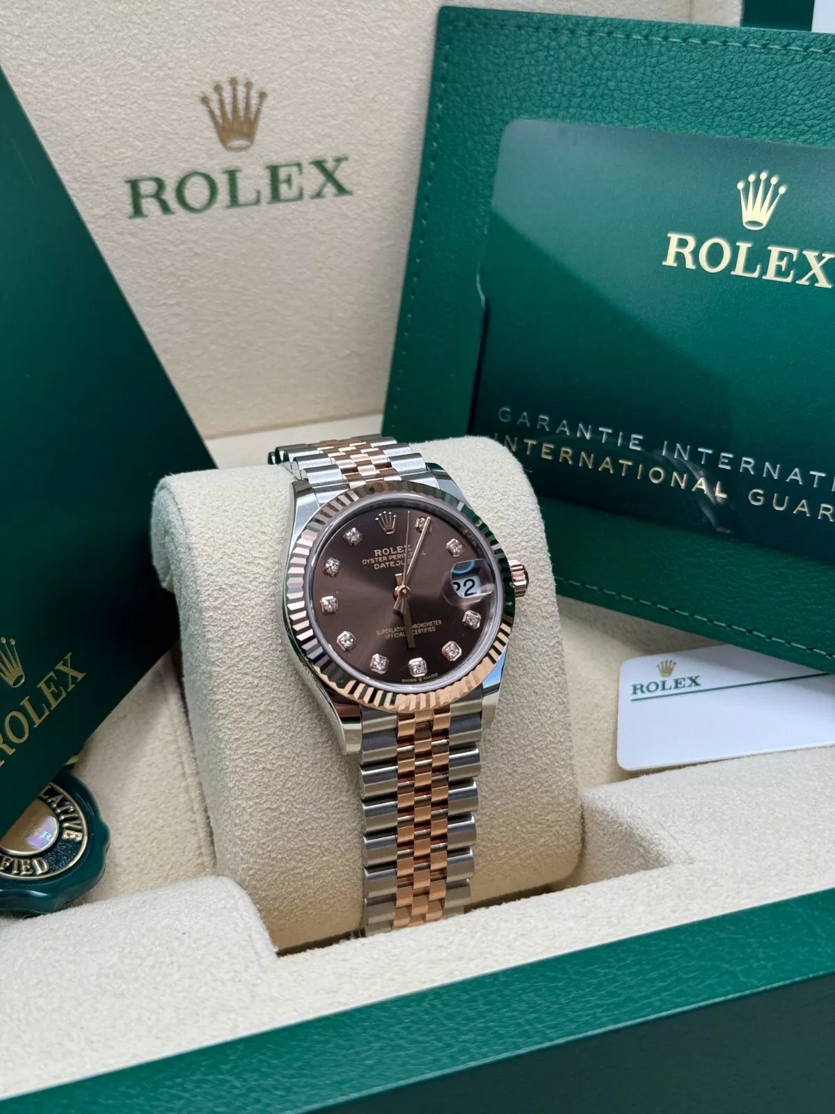 RLX Lady-Datejust 28mm 279171 Chocolate Diamond Oyster Stainless Steel and Rose Gold