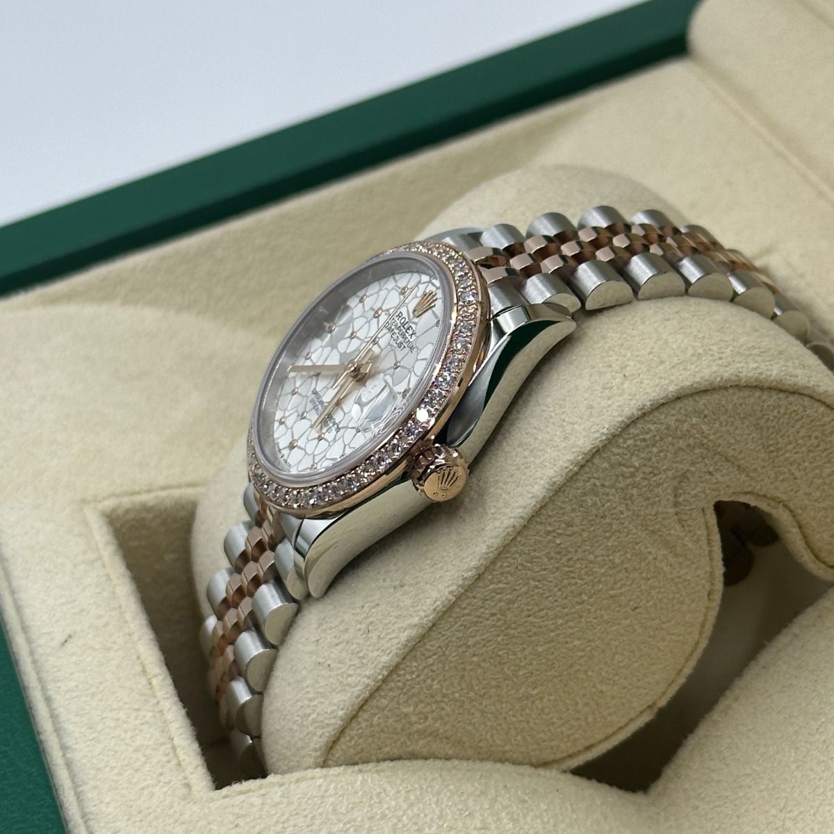 RLX Datejust m278381-0031/0032 Silver Floral Motif Diamond Dial Diamond-Set Bezel 31mm