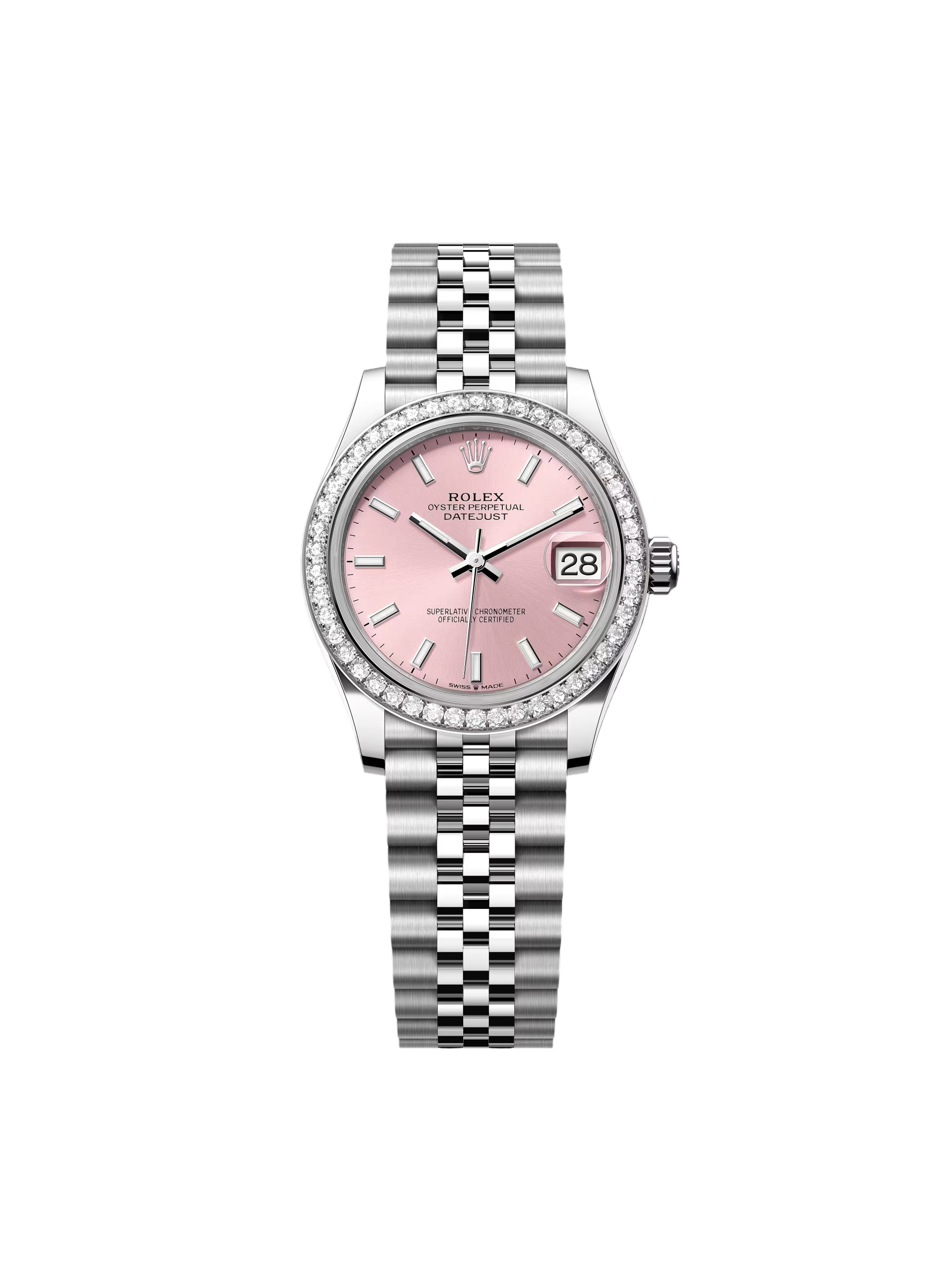 RLX Datejust m278384RBR-0017/0018 Pink 31mm Dial Oyster Watch