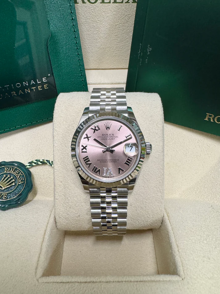 RLX Datejust m278274-0023/0024 Pink 31mm Dial Oyster Watch
