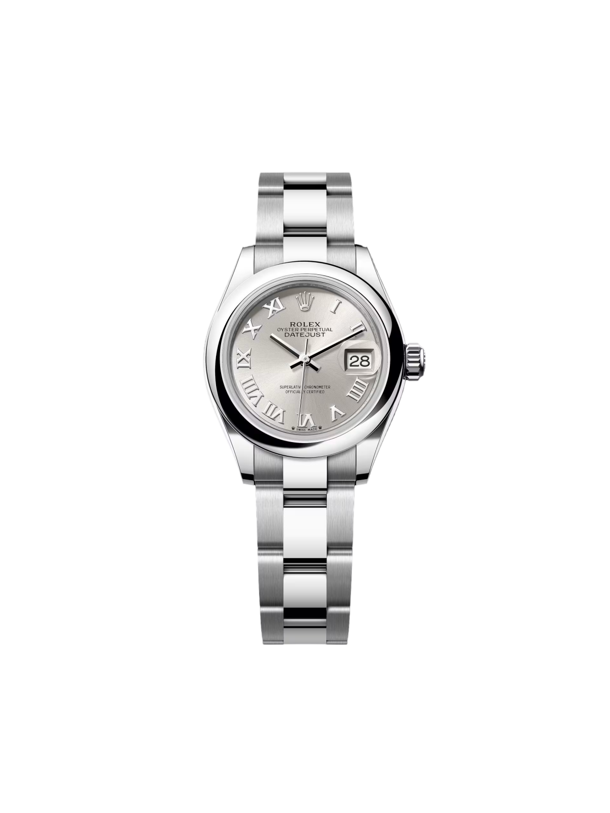 RLX Lady-Datejust 28mm  m279160 Oyster Perpetual Silver Dial Oyster Bracelet