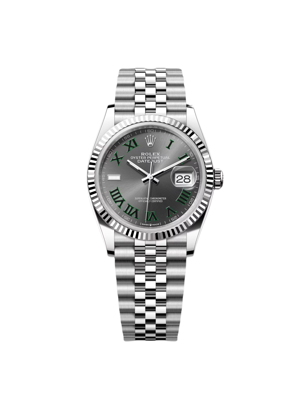 RLX  Datejust 36mm 126234 Datejust Slate Roman Dial Jubilee Watch