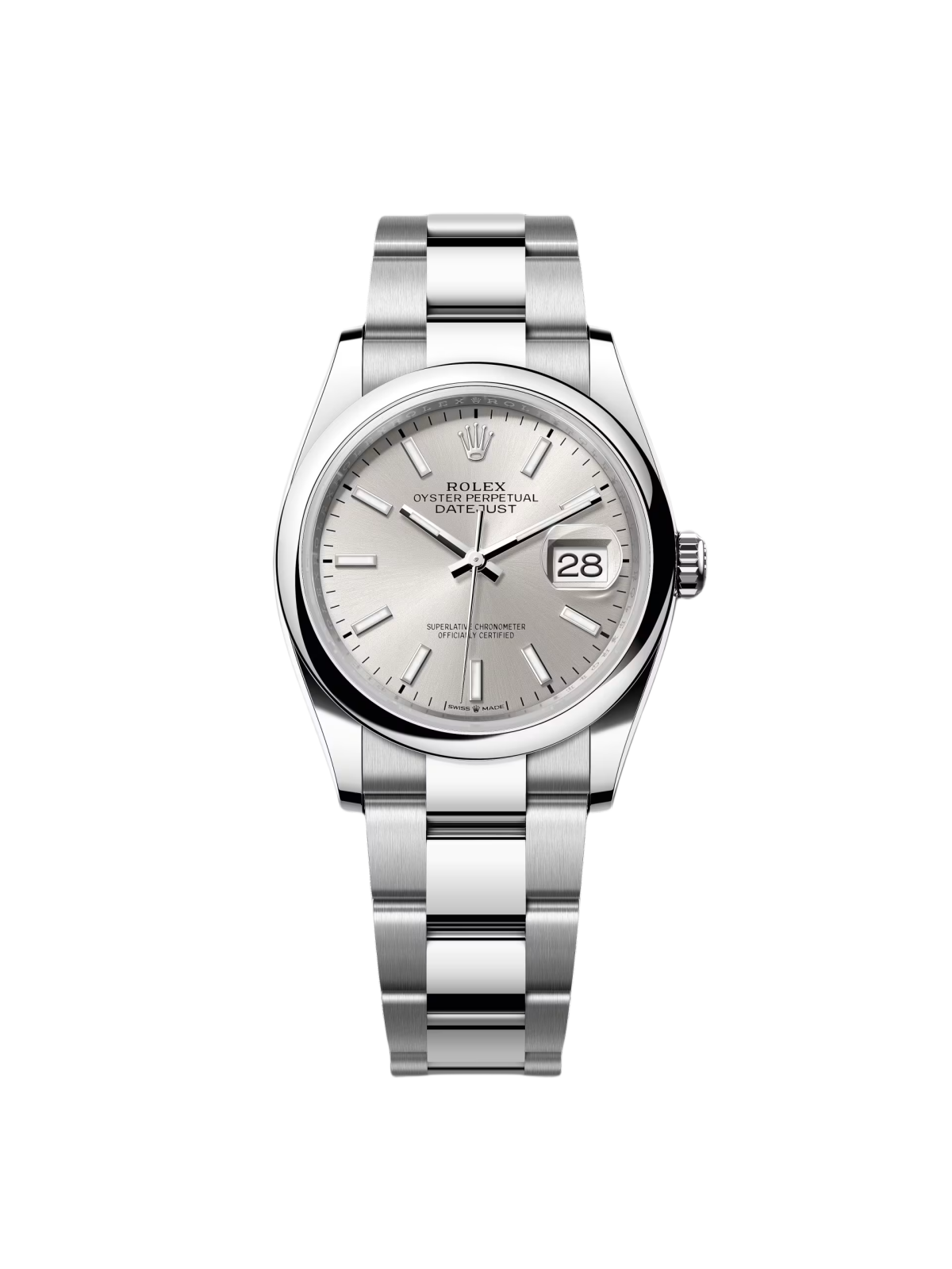 RLX  Datejust 36mm 126200 Oyster Perpetual Silver Dial Jubilee Stainless Steel