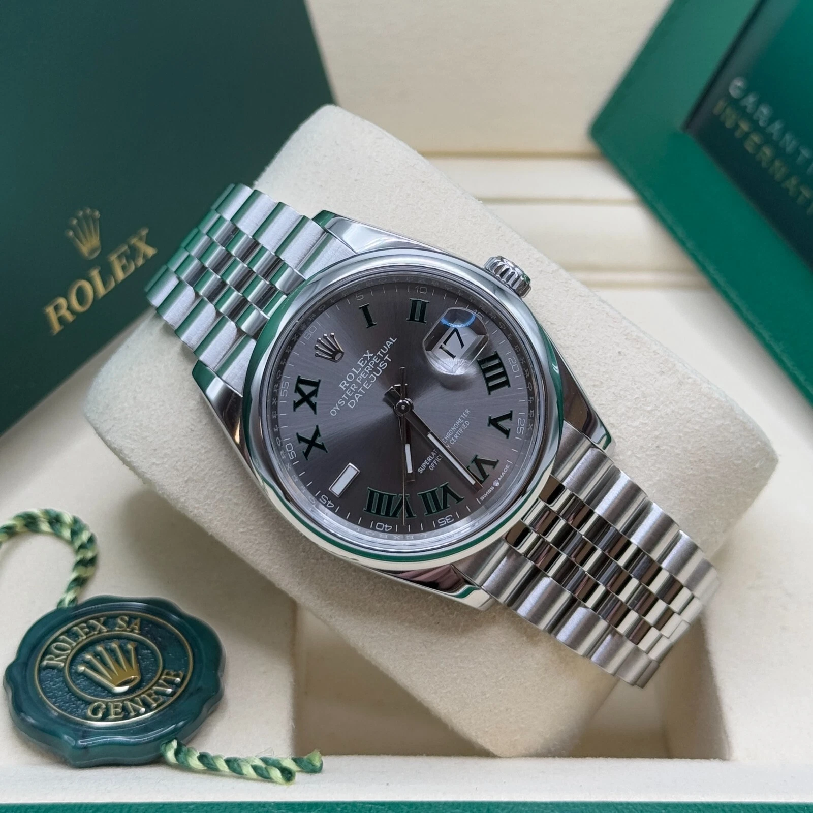 RLX  Datejust 36mm 126200 Oyster Perpetual Wimbledon Dial Jubilee Stainless Steel