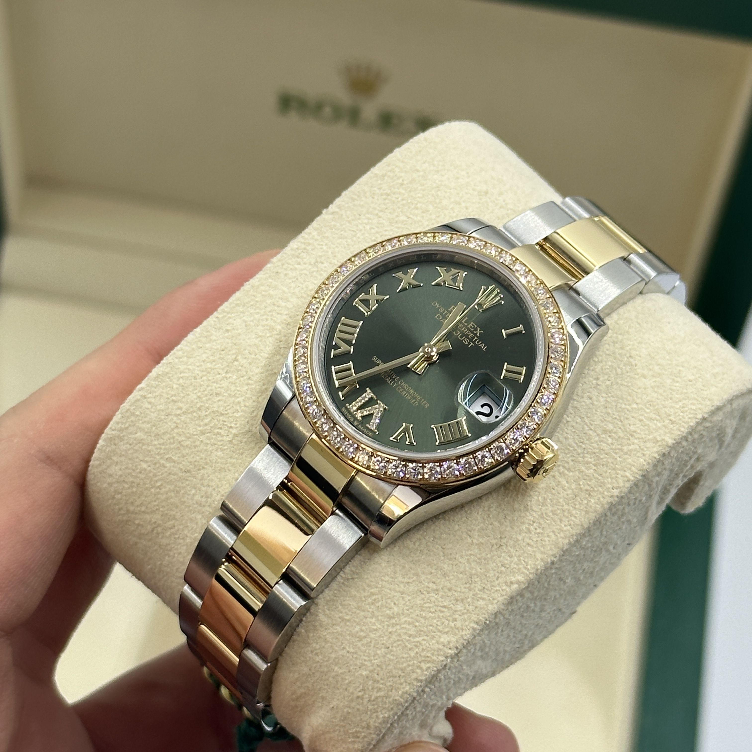 RLX Datejust m278383RBR-0015/0016 31mm Olive Green Dial Oyster Bracelet